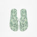 Aqua Leaf Print Slip-On Flip Flops-Women%27s Flip Flops & Beach Slippers-thumbnailMobile-0