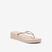 Aqua Glitter Print Thong Slippers with Flatform Heels-Women%27s Flip Flops & Beach Slippers-thumbnailMobile-1