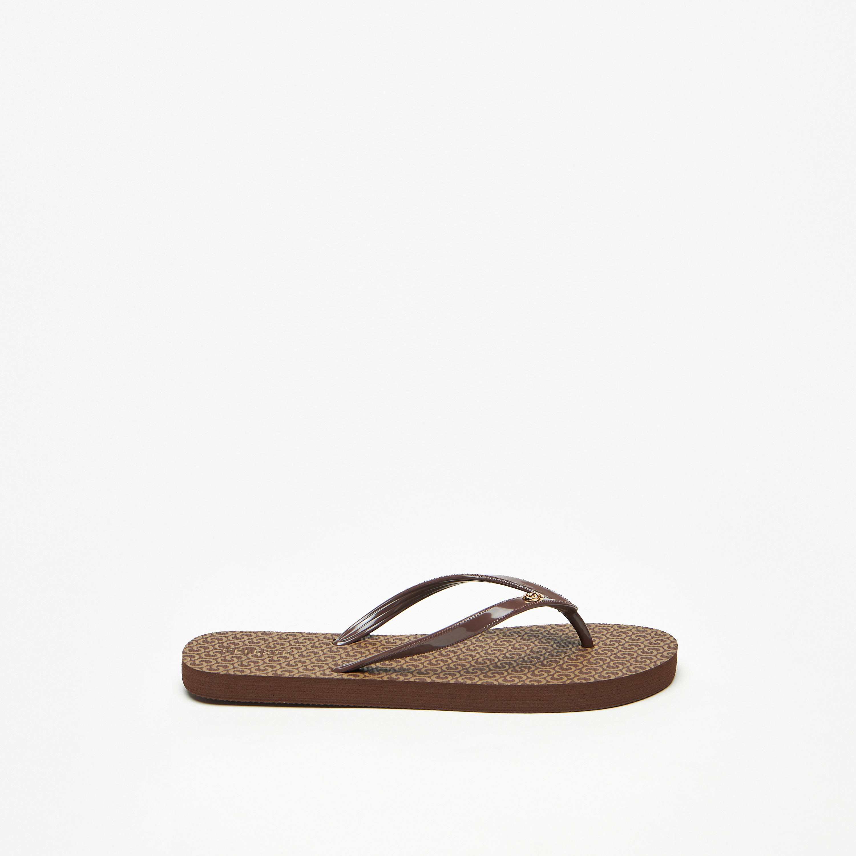 Celeste Women's All-Over Monogram Print Flip Flops-women-shoes-flipflopsandslides-image-3