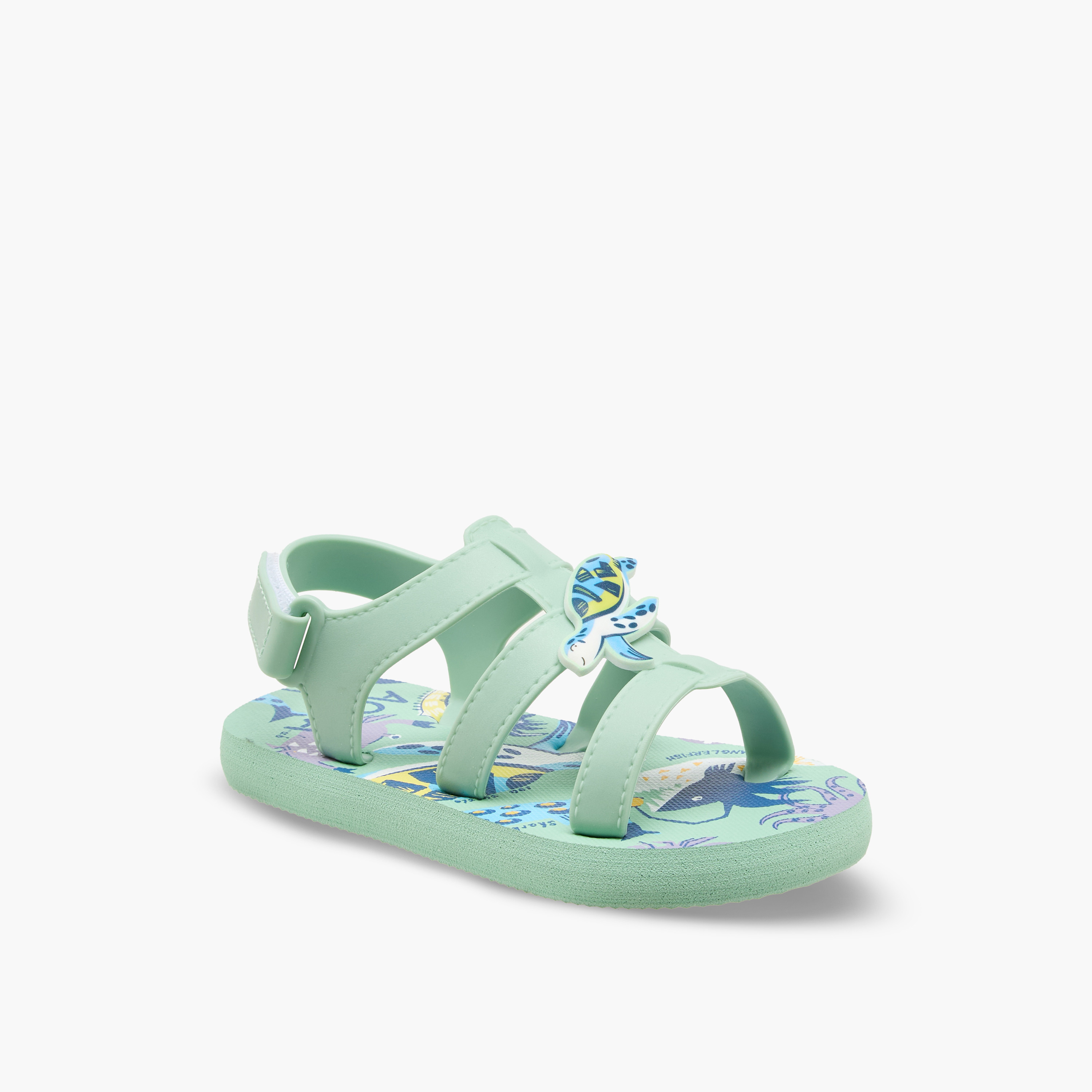 صندل بأحزمة وبشريط إغلاق لاصق وطبعات للأولاد من أكوا-boys-shoes-sandals-image-2