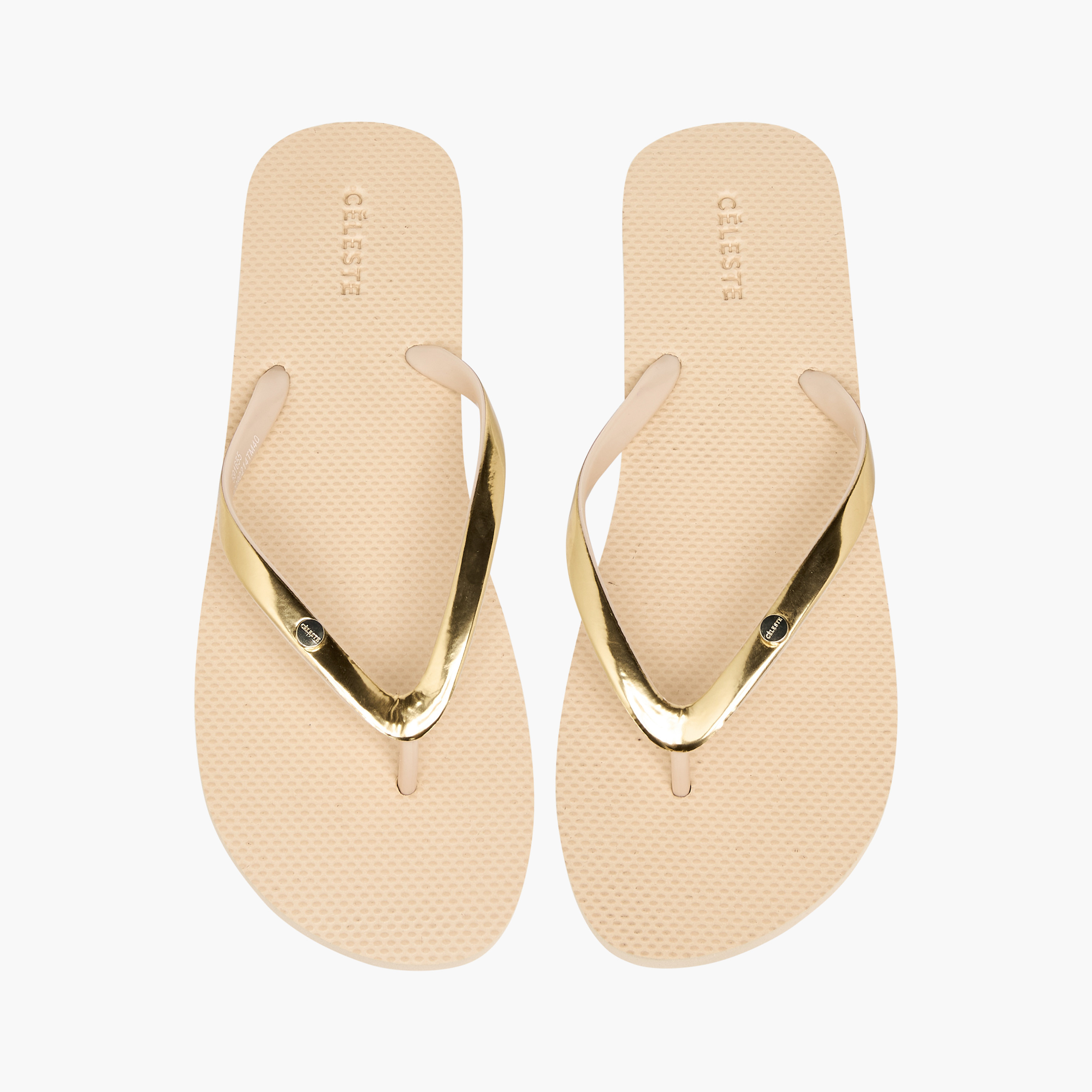 Celeste Women's Metallic Accent Thong Slippers-women-shoes-flipflopsandslides-image-1