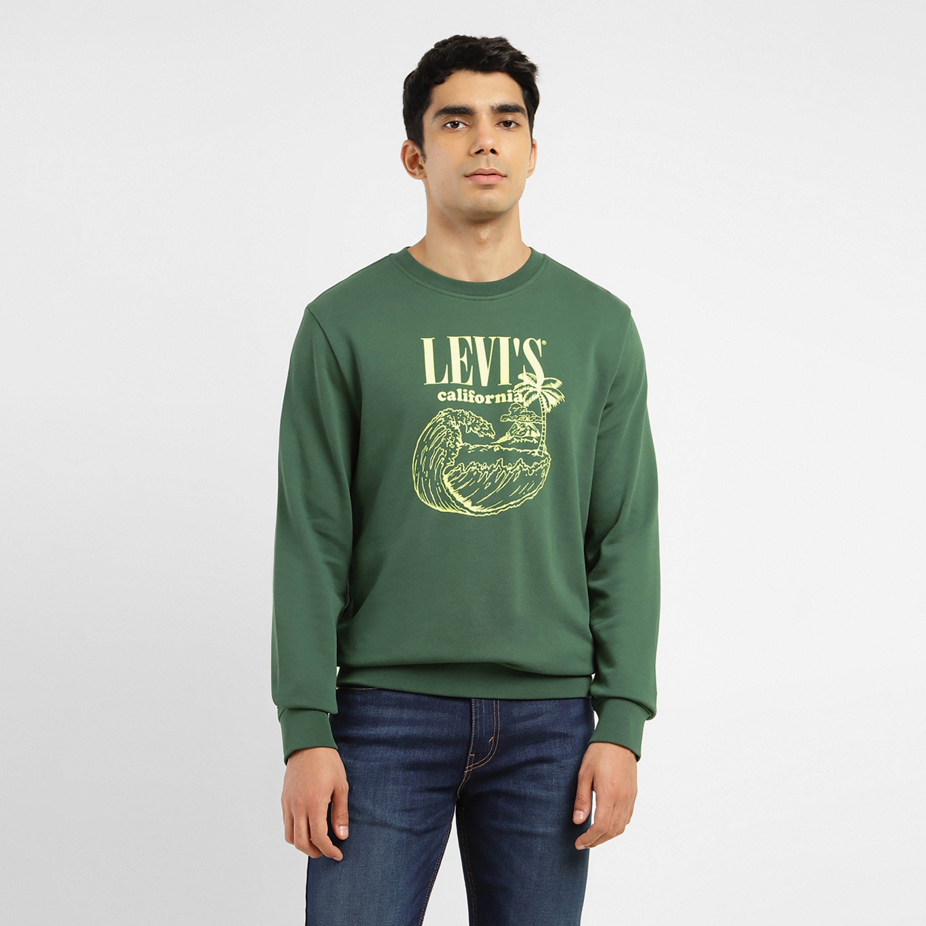 Levi's Graphic Crew Neck Long Sleeves Sweatshirt-men-winterwear-hoodiesandsweatshirts-image-1