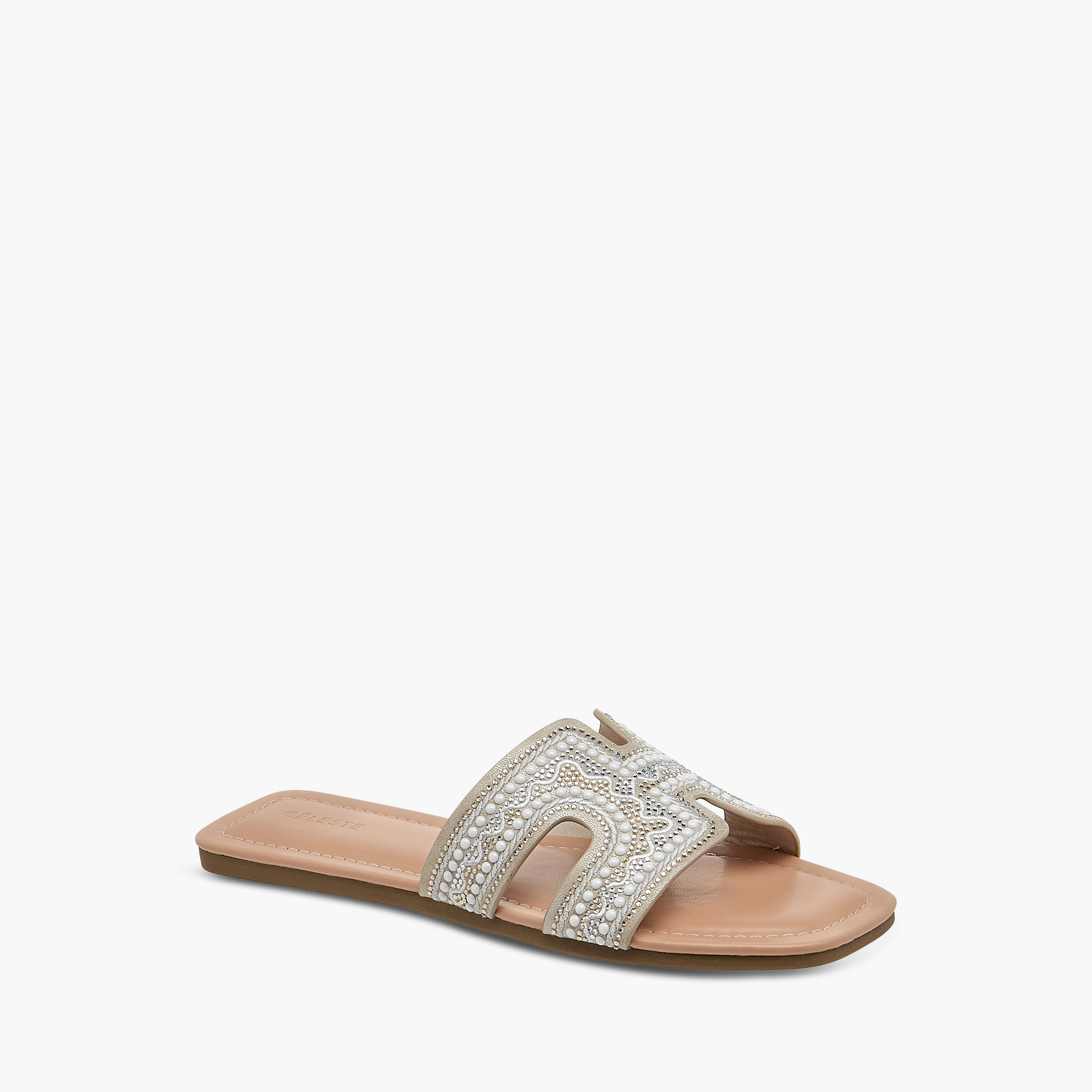 صندل سهل الارتداء بتزيينات للنساء من سيليست-women-shoes-flats-sandals-image-2