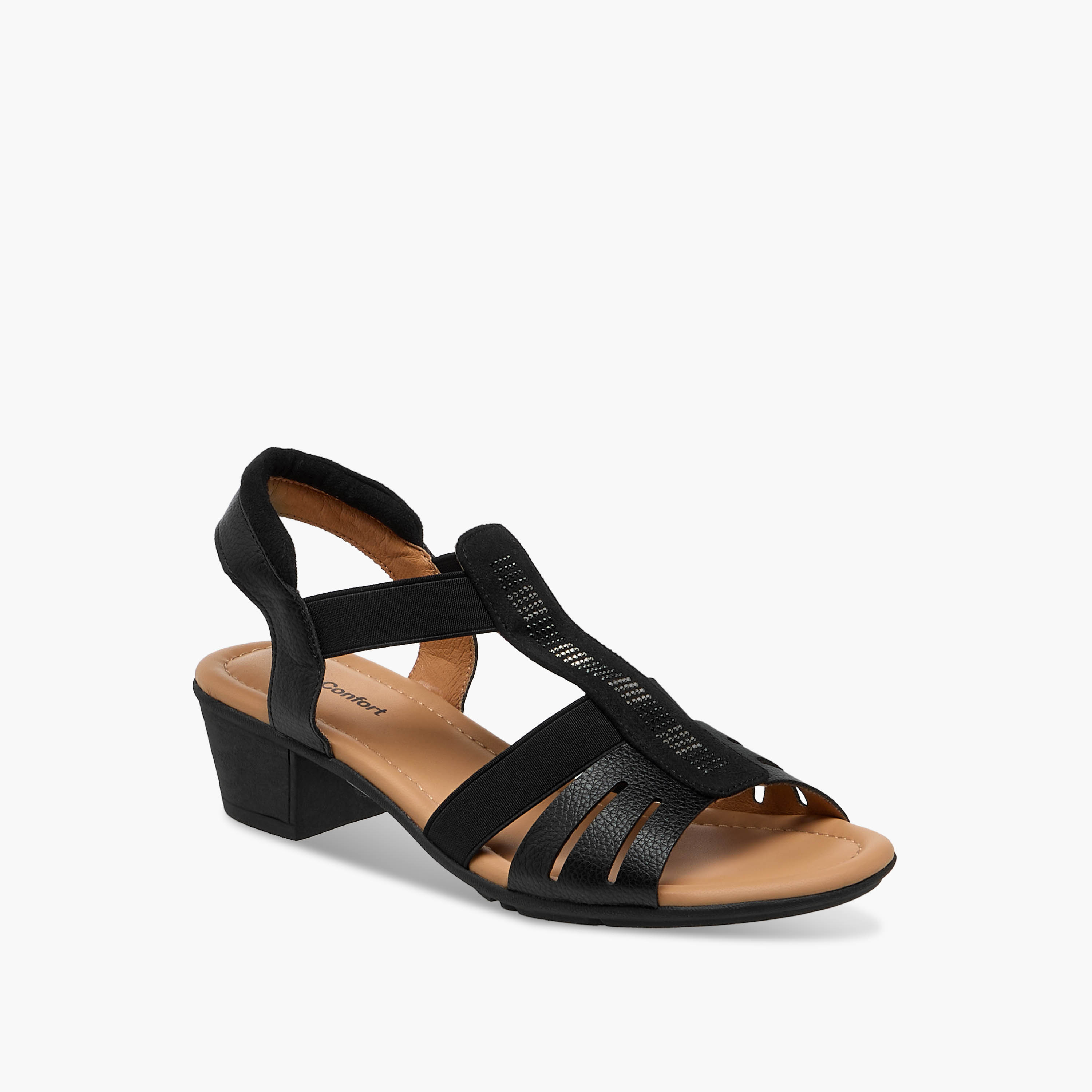 Le Confort Embellished Cutout Sandals with Block Heels-women-shoes-sandals-heeled-image-2