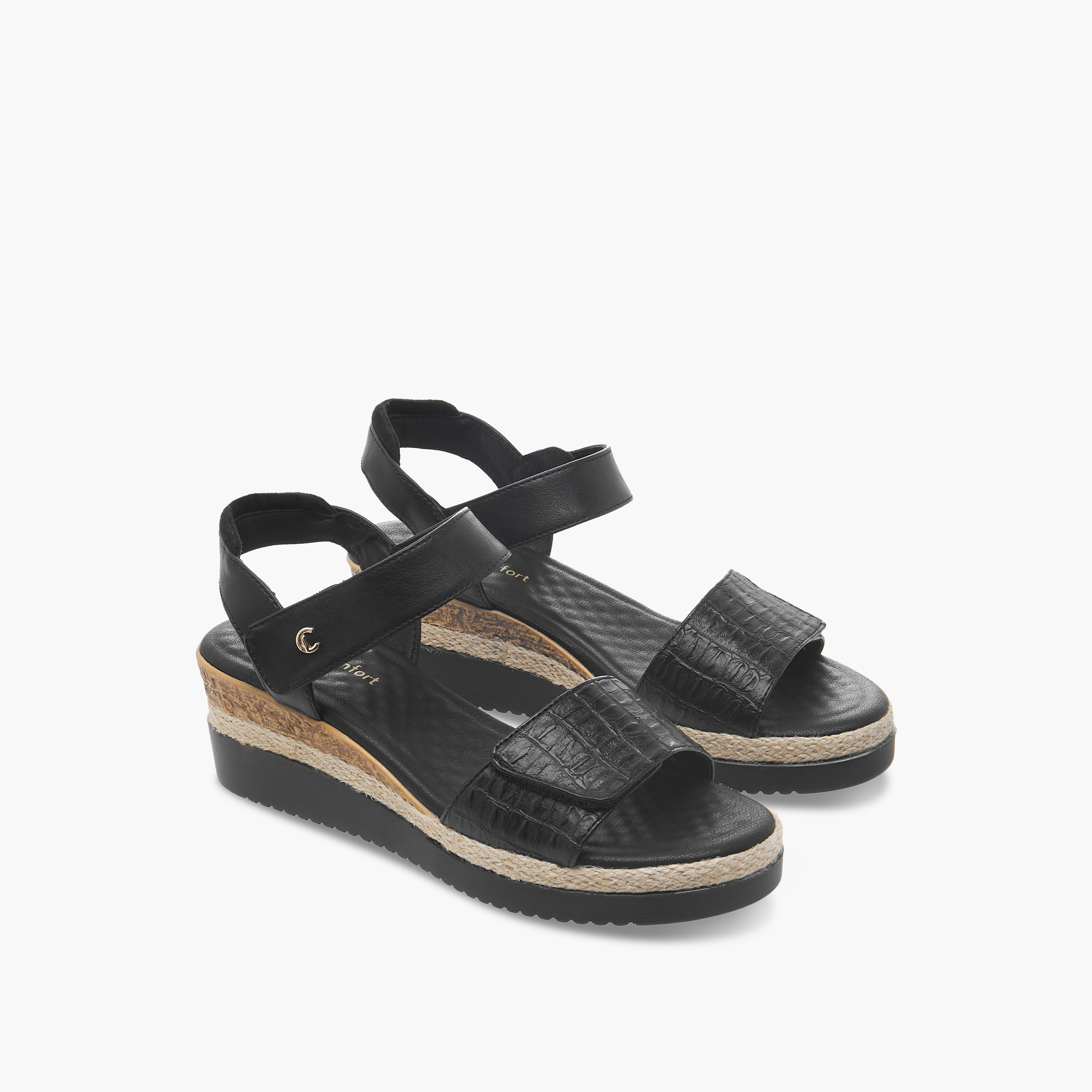 Le Confort Women Ankle Strap Wedge Heel Sandals-women-shoes-sandals-heeled-image-1
