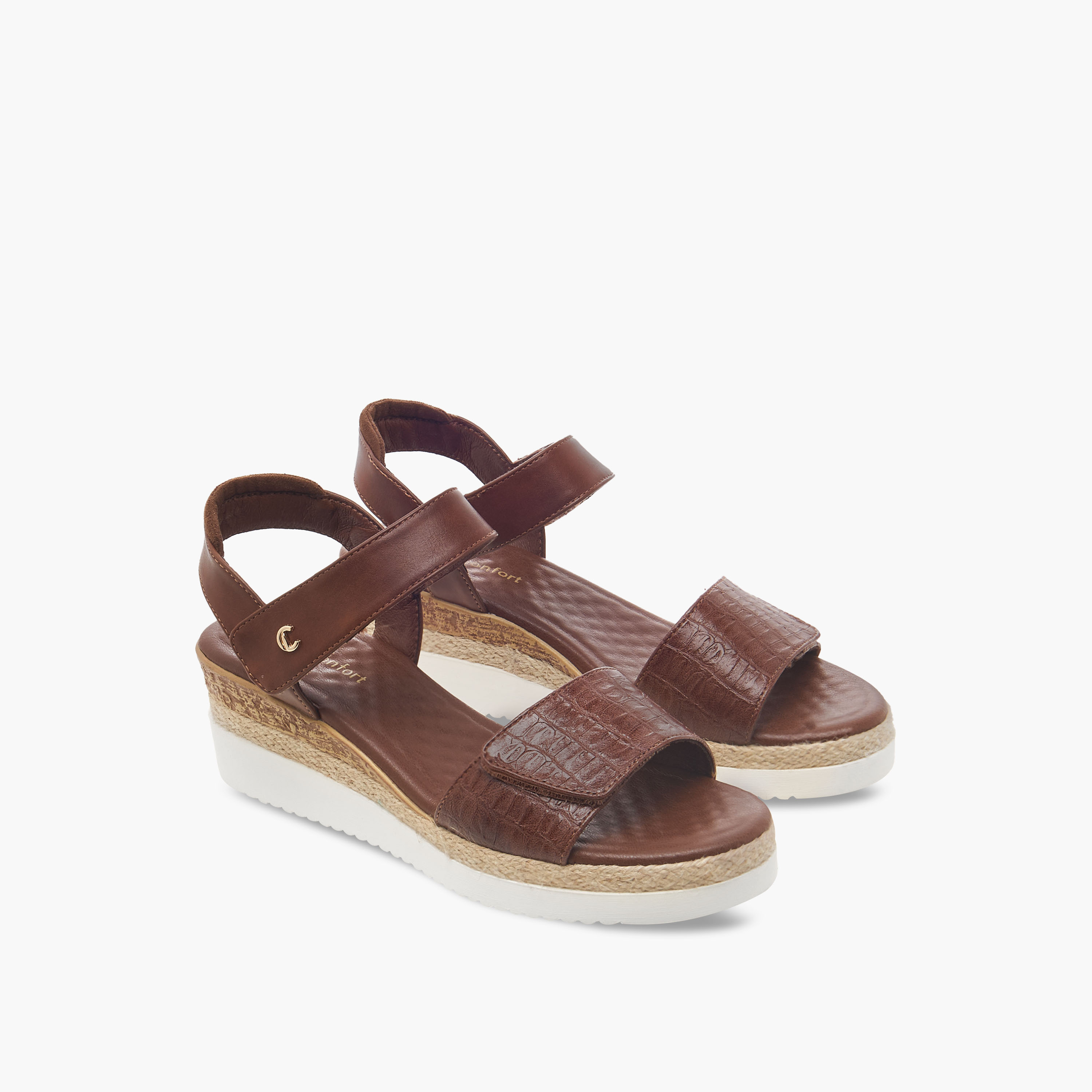 صندل بكعب ويدج مع حزام كاحل للنساء من لو كونفورت-women-shoes-sandals-heeled-image-6