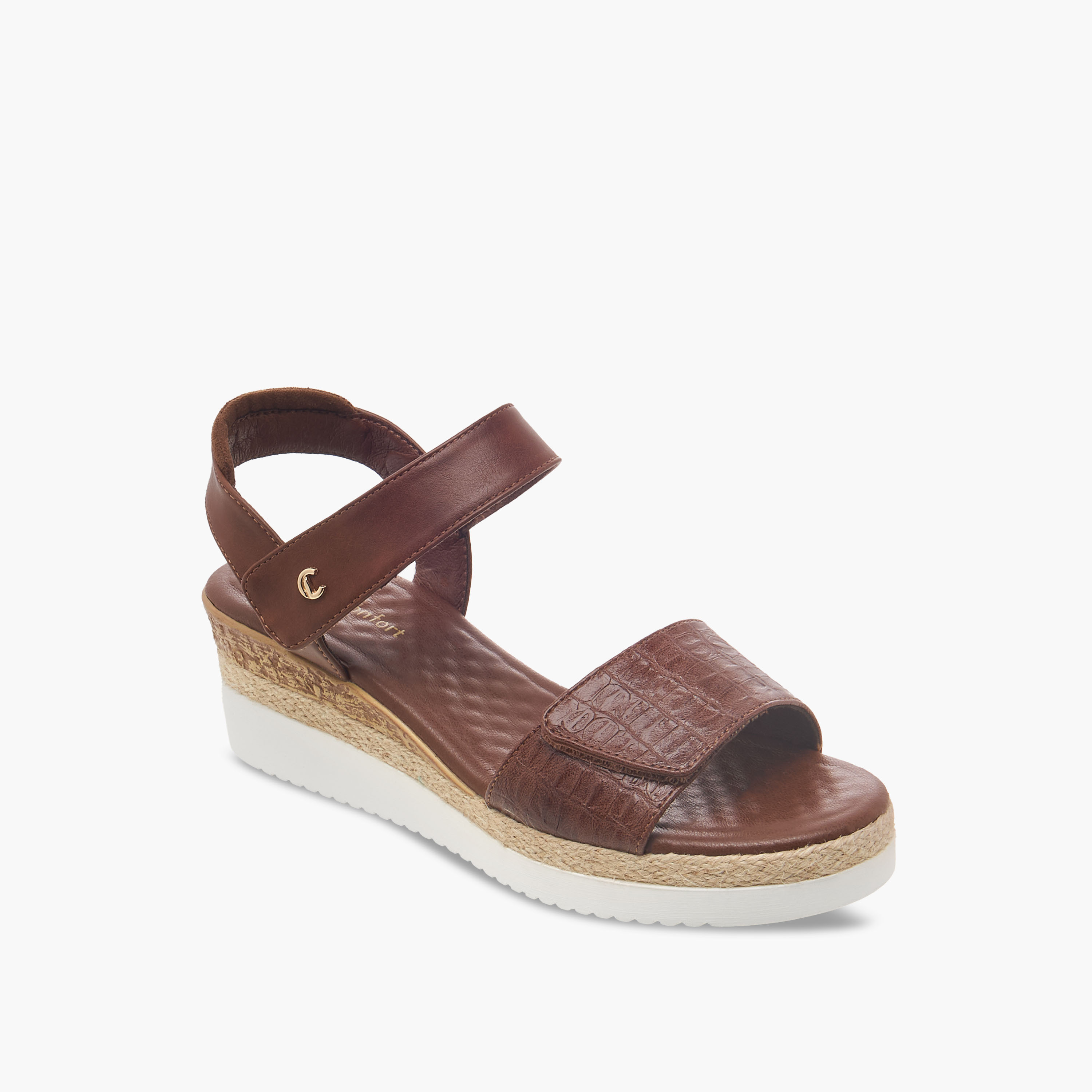 صندل بكعب ويدج مع حزام كاحل للنساء من لو كونفورت-women-shoes-sandals-heeled-image-5