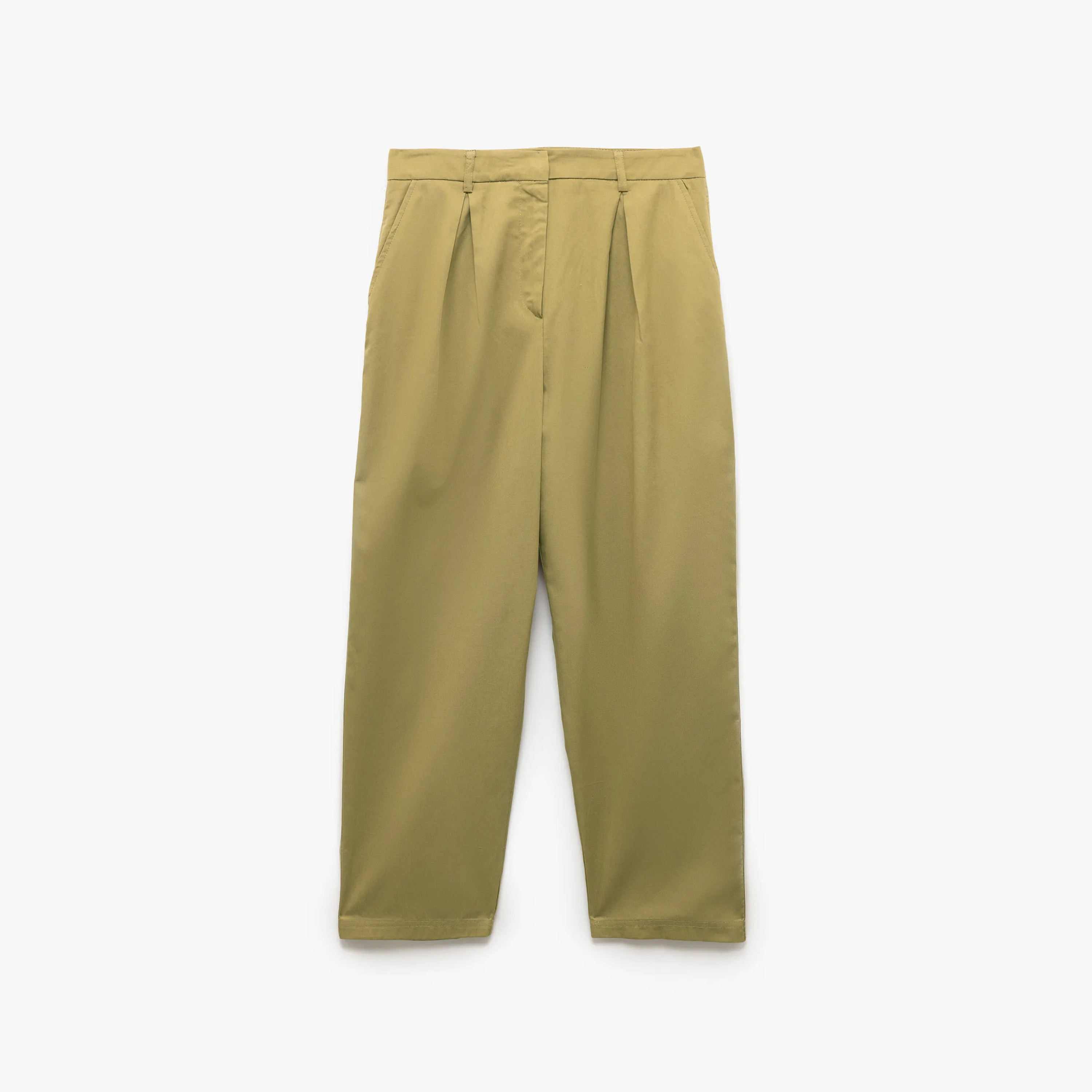 KOTON Regular Fit High-Rise Zip Fly Women's Tapered Leg Trousers-women-clothing-trousers-image-5