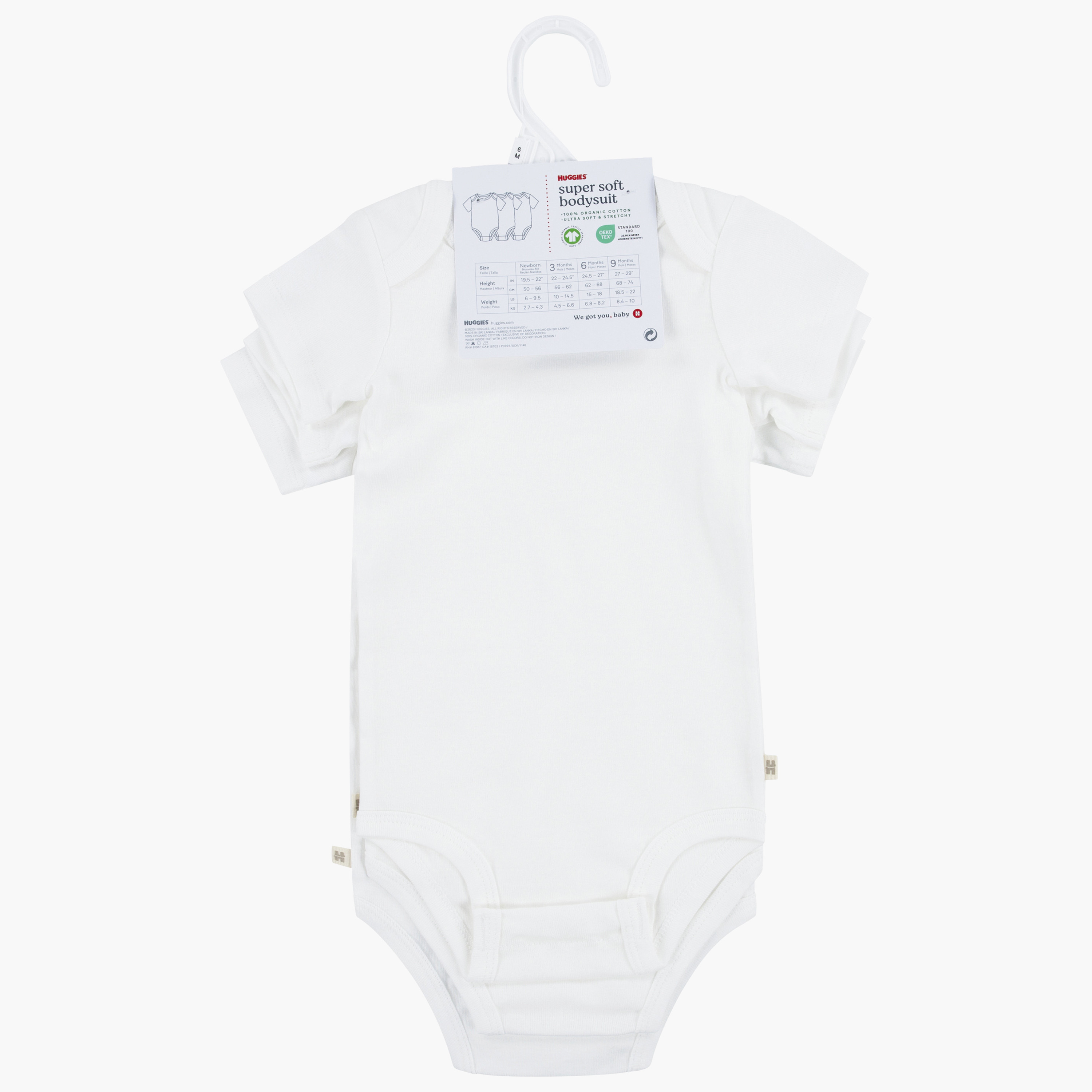 Huggies 3-Piece Solid Short Sleeves Bodysuits-baby-girls-clothing-bodysuits-image-4