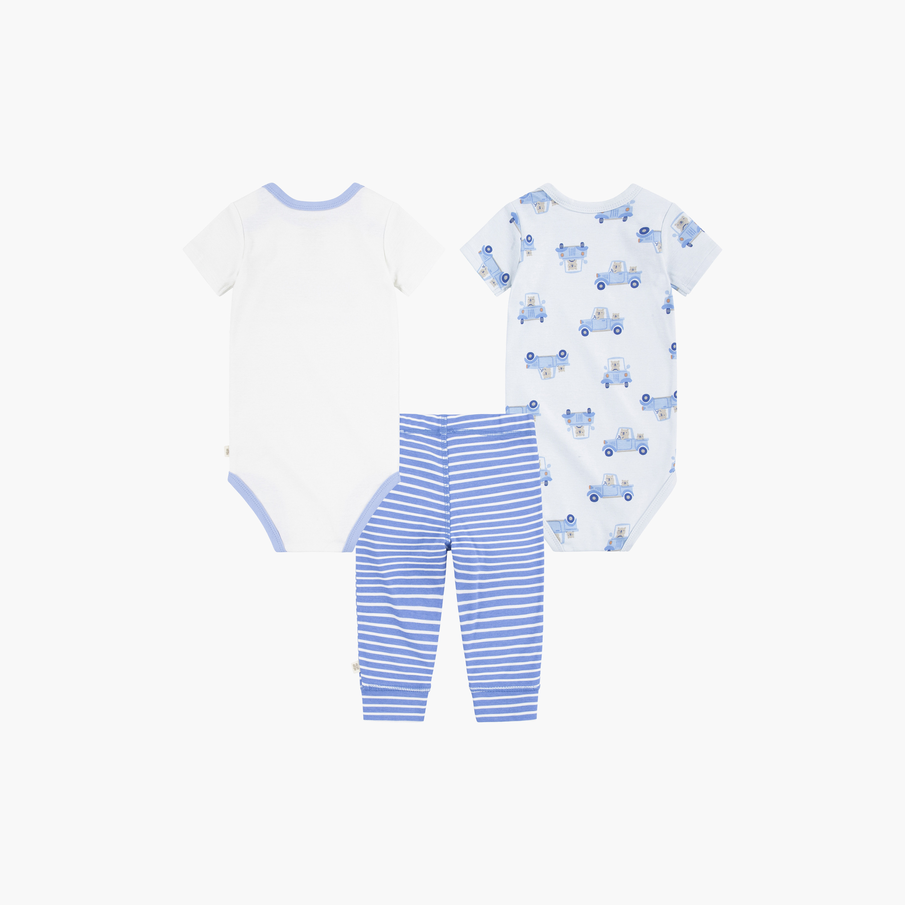 Huggies 2-Piece Printed Short Sleeves Bodysuits with Joggers-baby-girls-clothing-setsandcoords-image-2