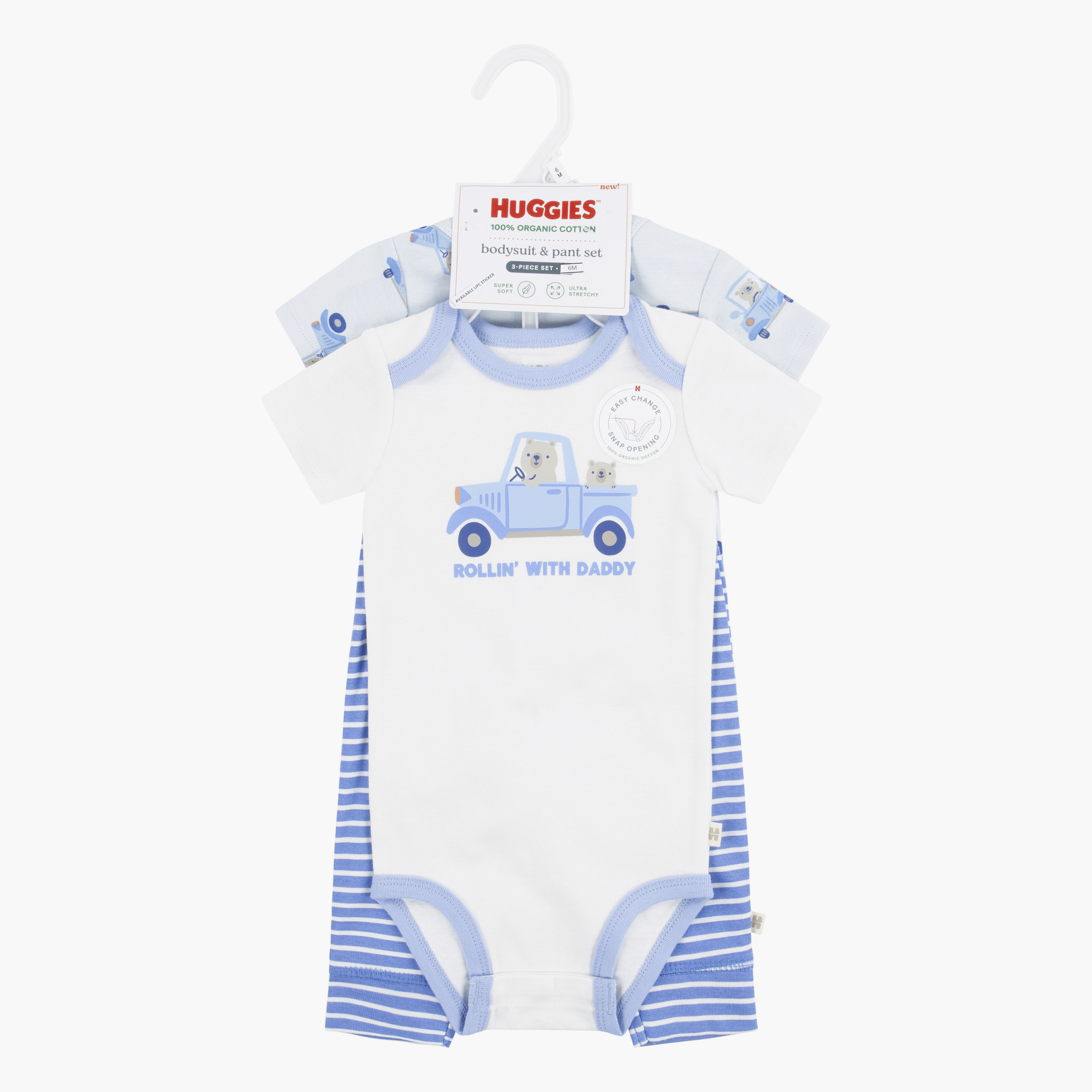 Huggies 2-Piece Printed Short Sleeves Bodysuits with Joggers-baby-girls-clothing-setsandcoords-image-3