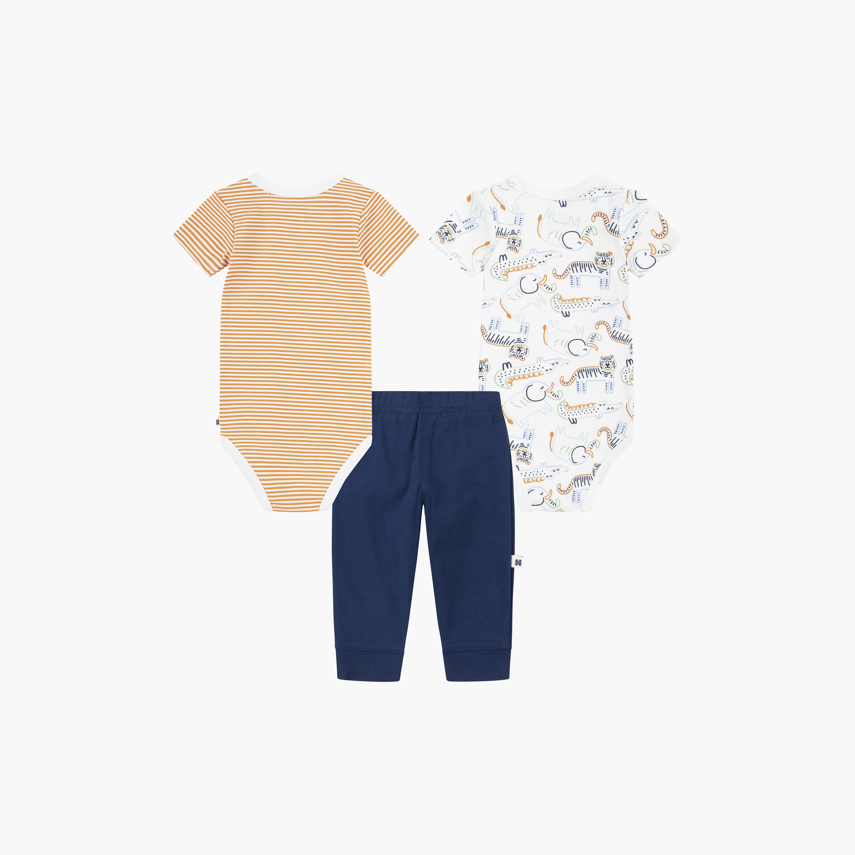 Huggies 2-Piece Printed Short Sleeves Bodysuits with Joggers-baby-girls-clothing-setsandcoords-image-2