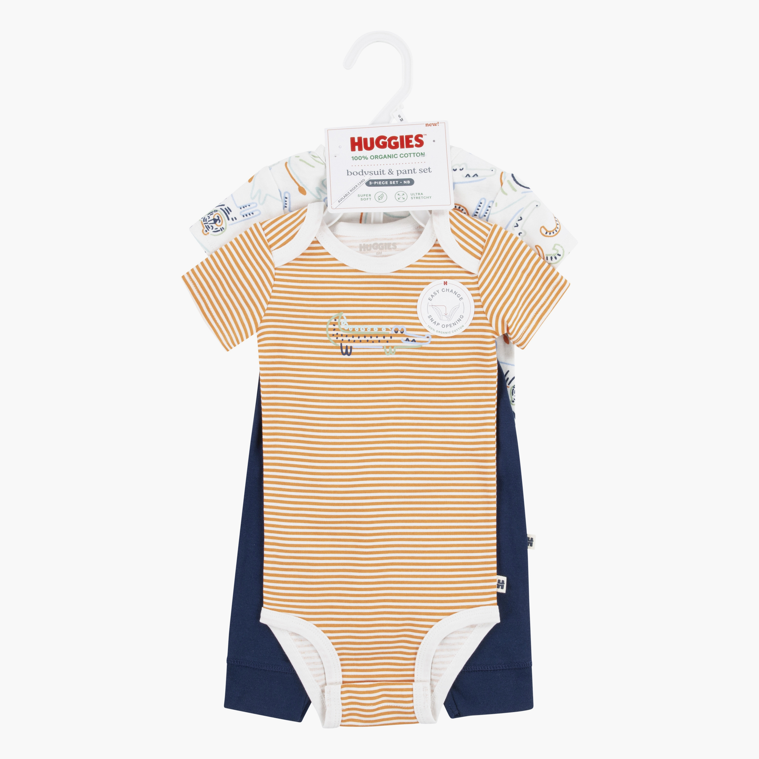 Huggies 2-Piece Printed Short Sleeves Bodysuits with Joggers-baby-girls-clothing-setsandcoords-image-3