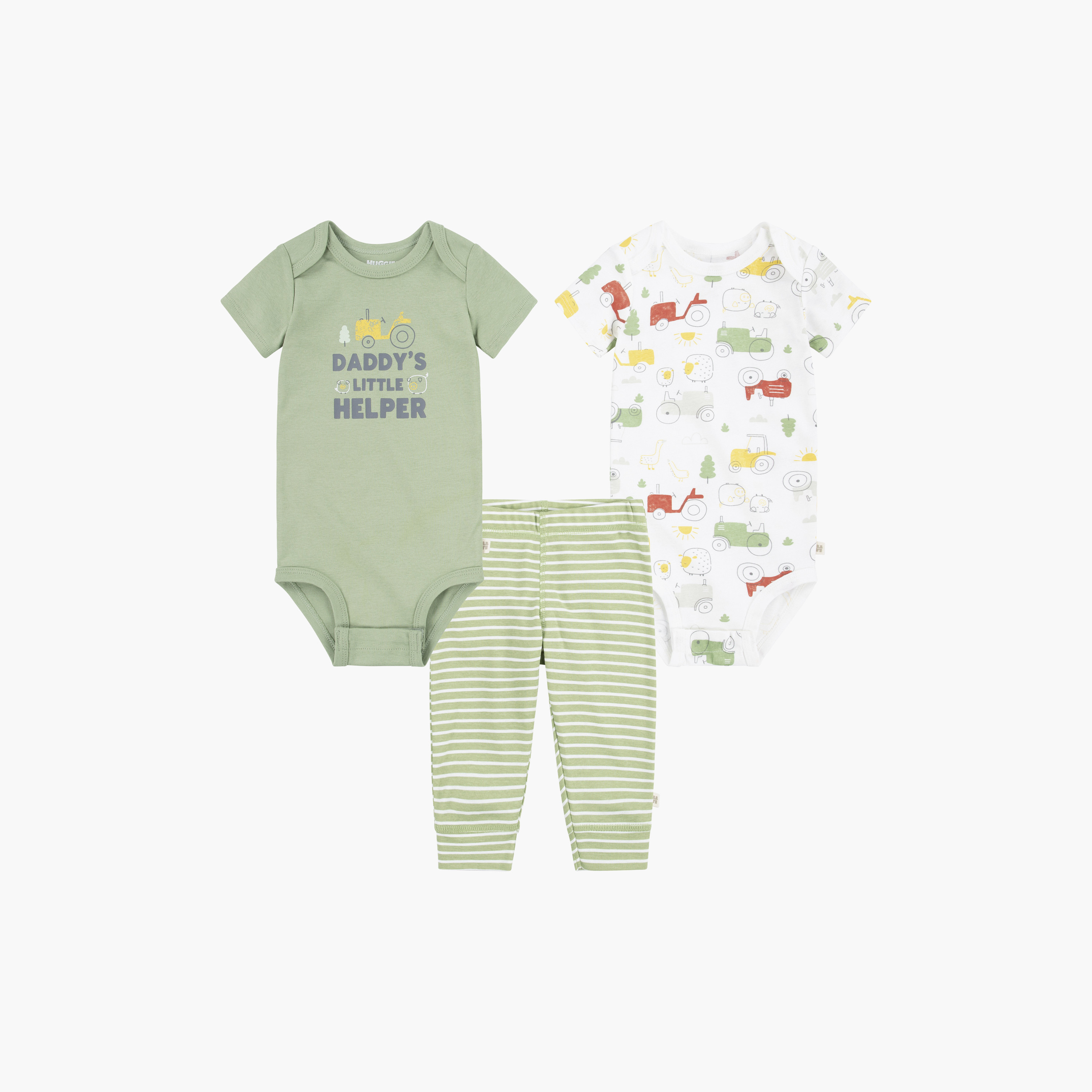 Huggies 2-Piece Printed Short Sleeves Bodysuits with Joggers-baby-girls-clothing-setsandcoords-image-1