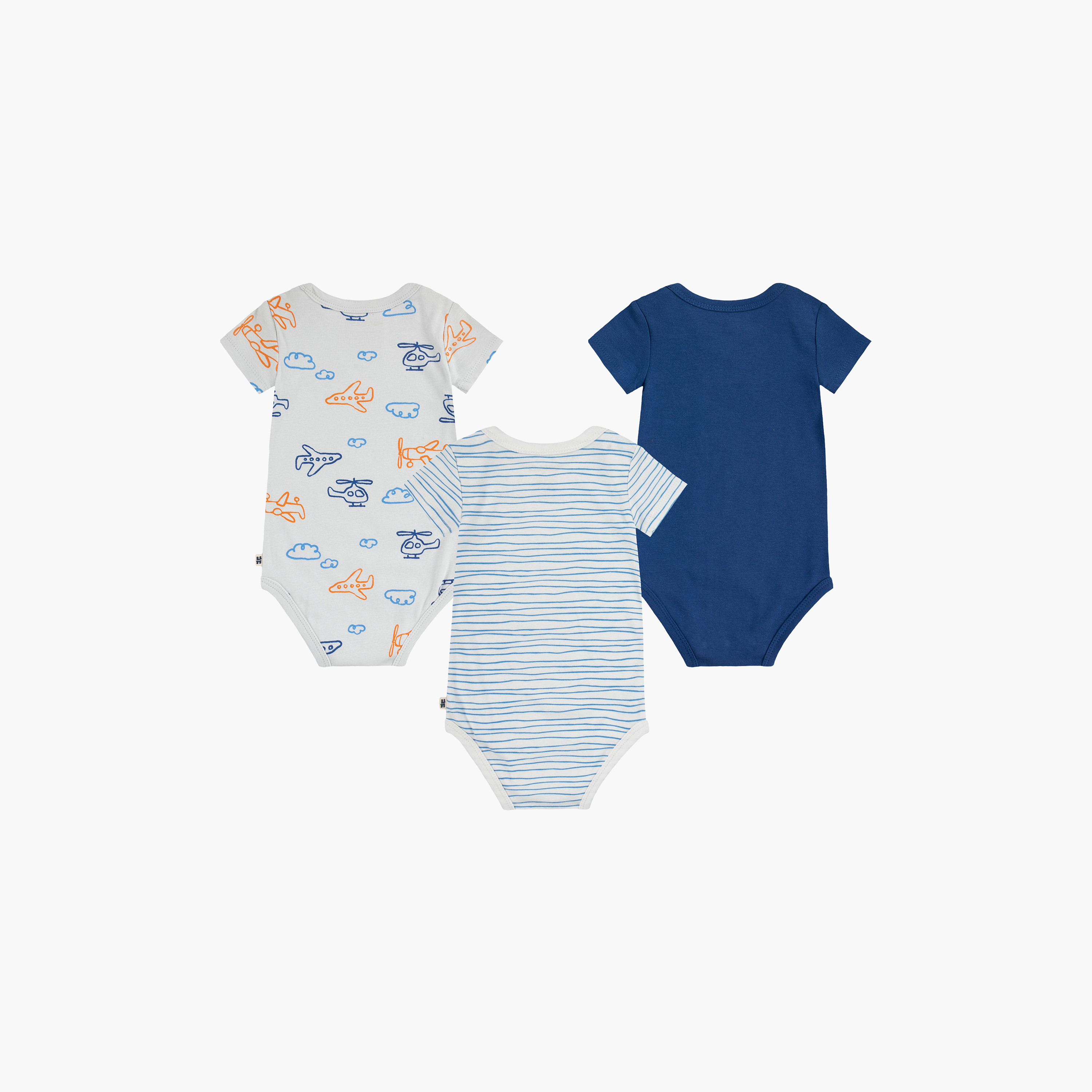 Huggies 3-Piece Printed Short Sleeves Bodysuits-baby-girls-clothing-bodysuits-image-2