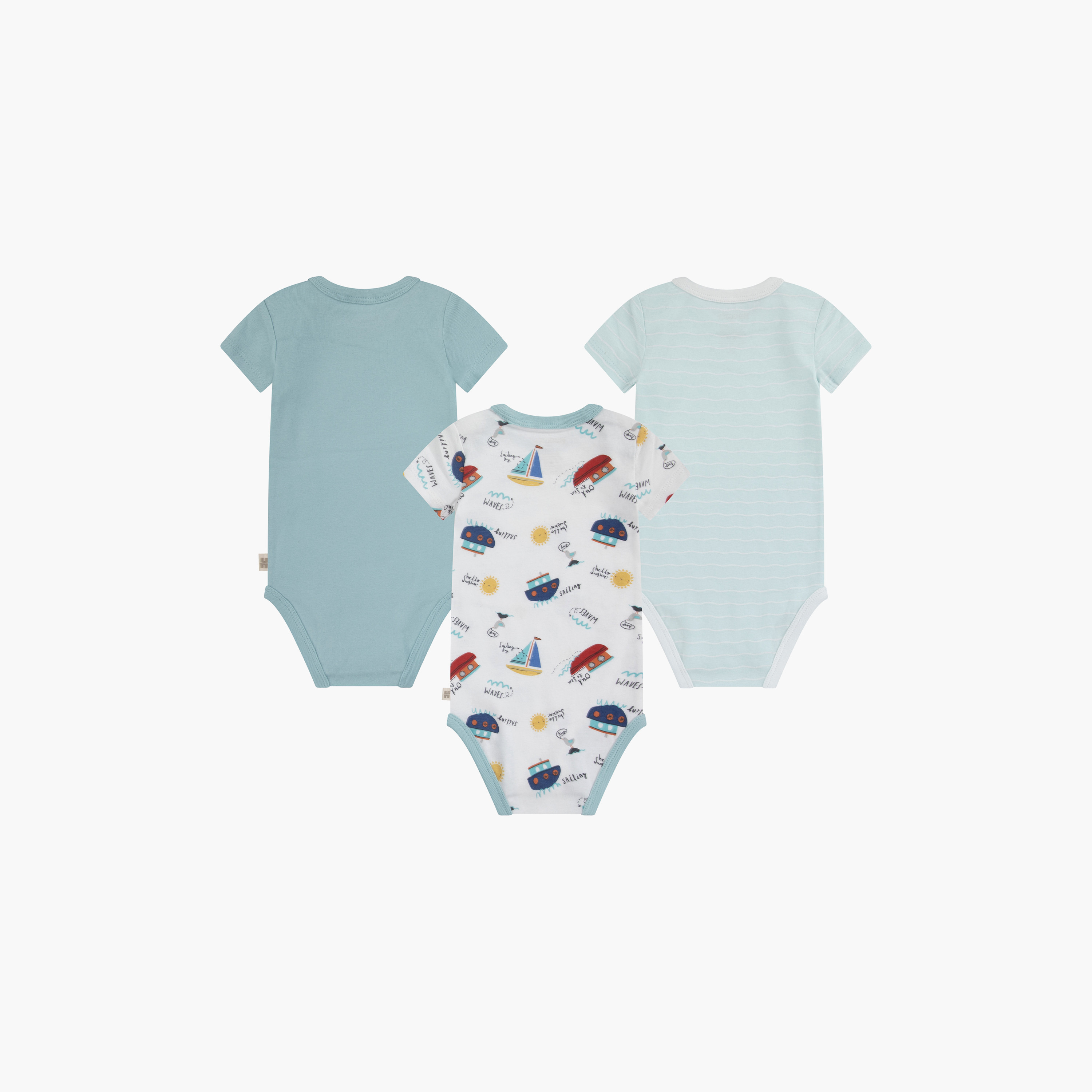 Huggies 3-Piece Printed Short Sleeves Bodysuits-baby-girls-clothing-bodysuits-image-2