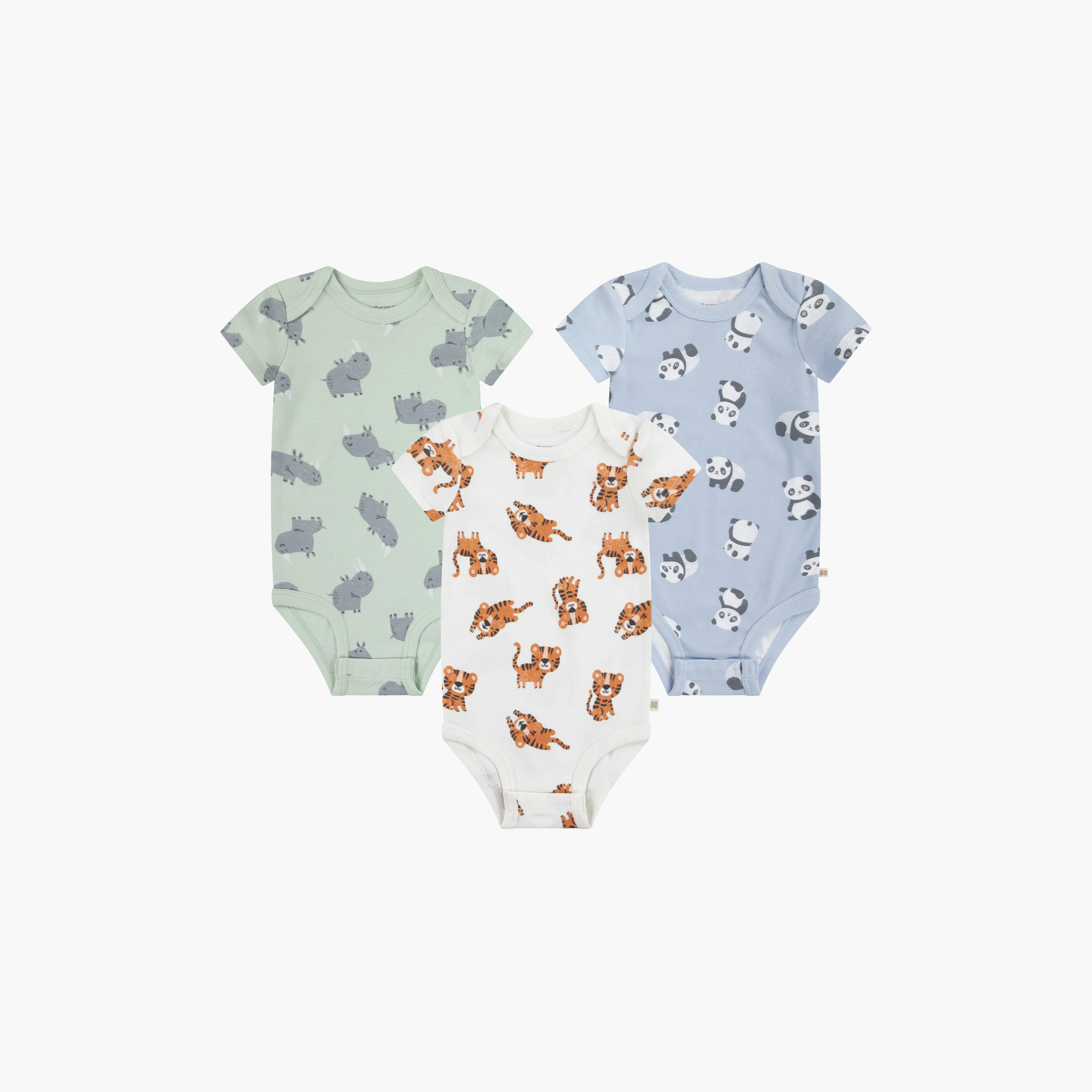 Huggies 3-Piece Printed Short Sleeves Bodysuits-baby-girls-clothing-bodysuits-image-1