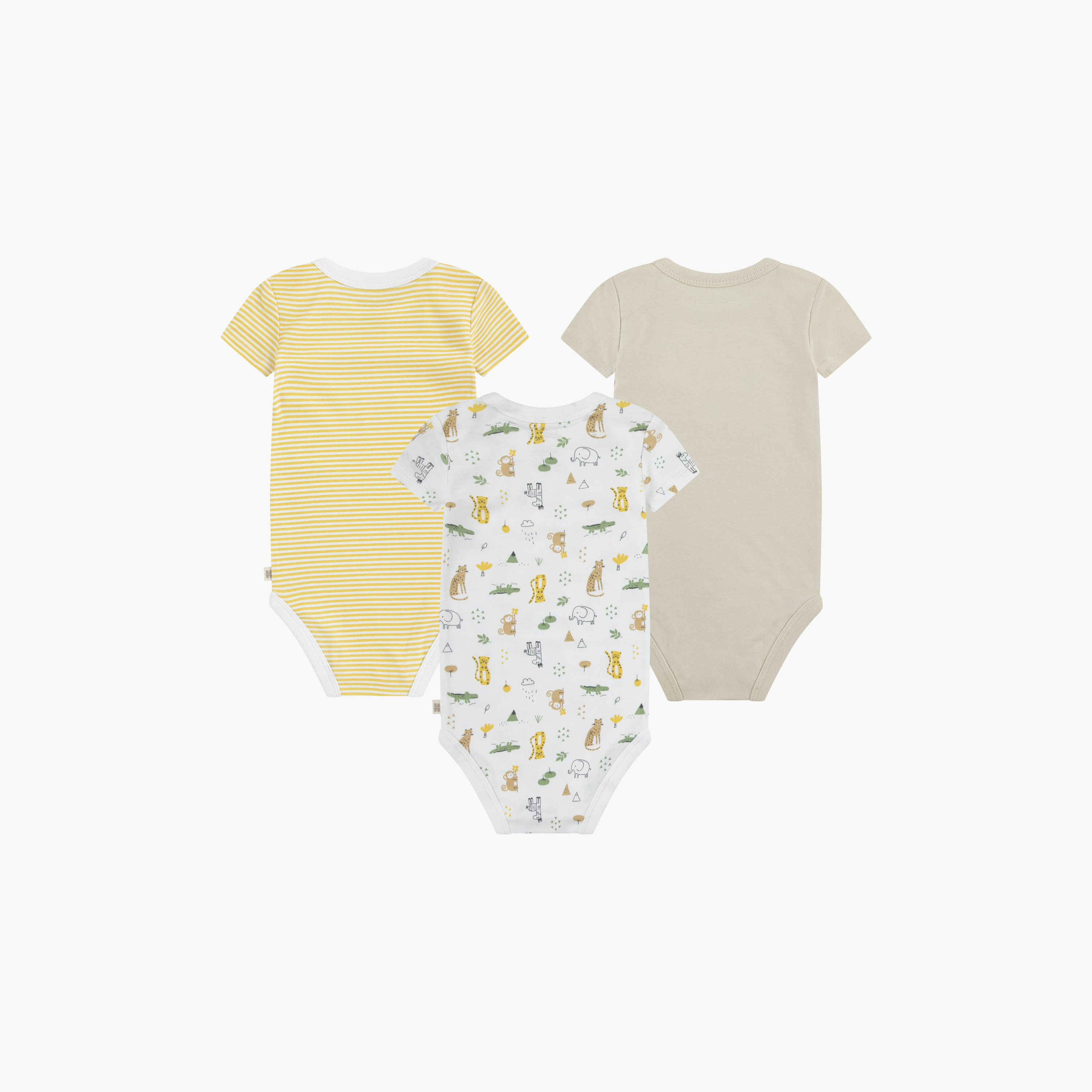 Huggies 3-Piece Printed Short Sleeves Bodysuits-baby-girls-clothing-bodysuits-image-2