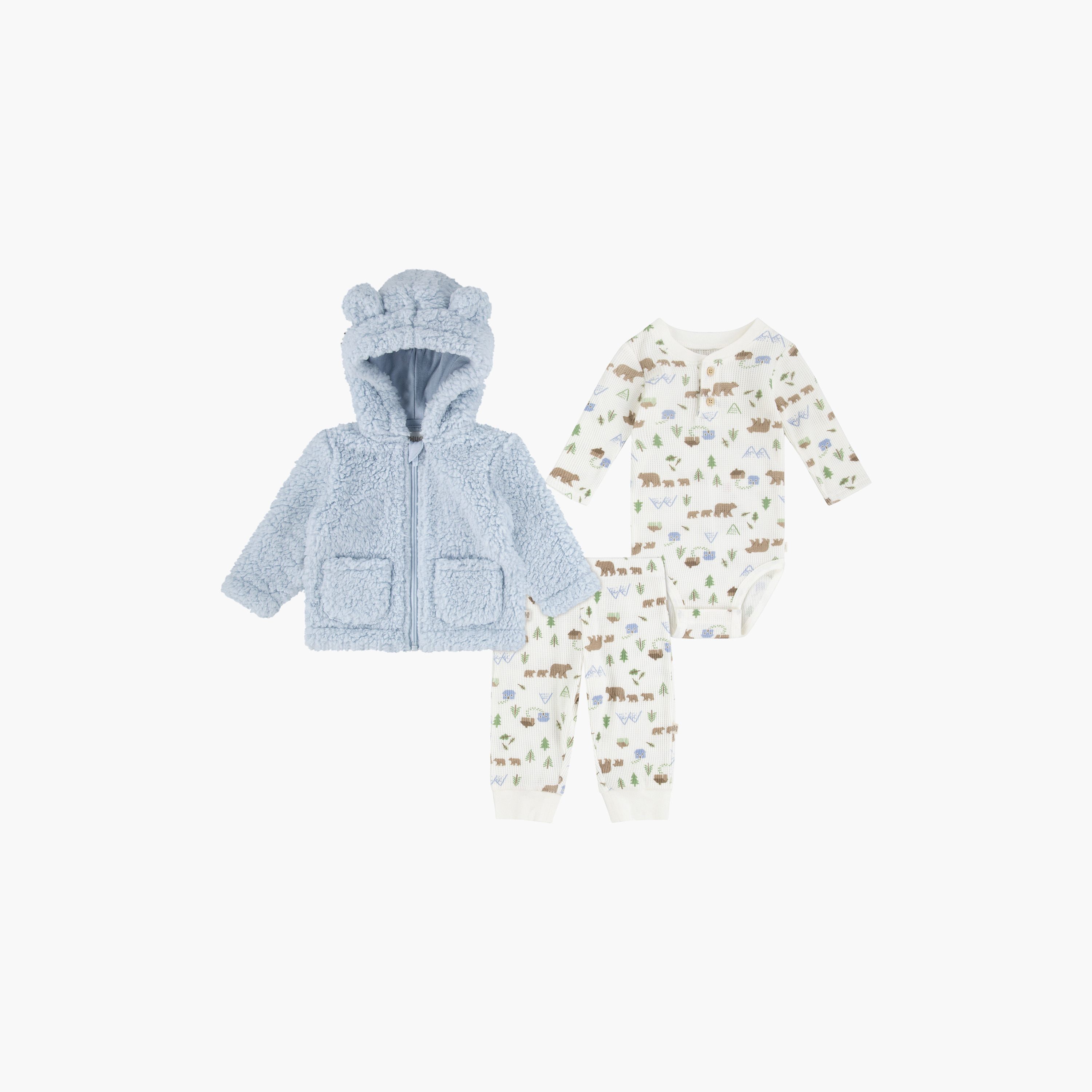 Huggies 3-Piece Printed Bodysuit, Jacket with Joggers-baby-girls-clothing-setsandcoords-image-1