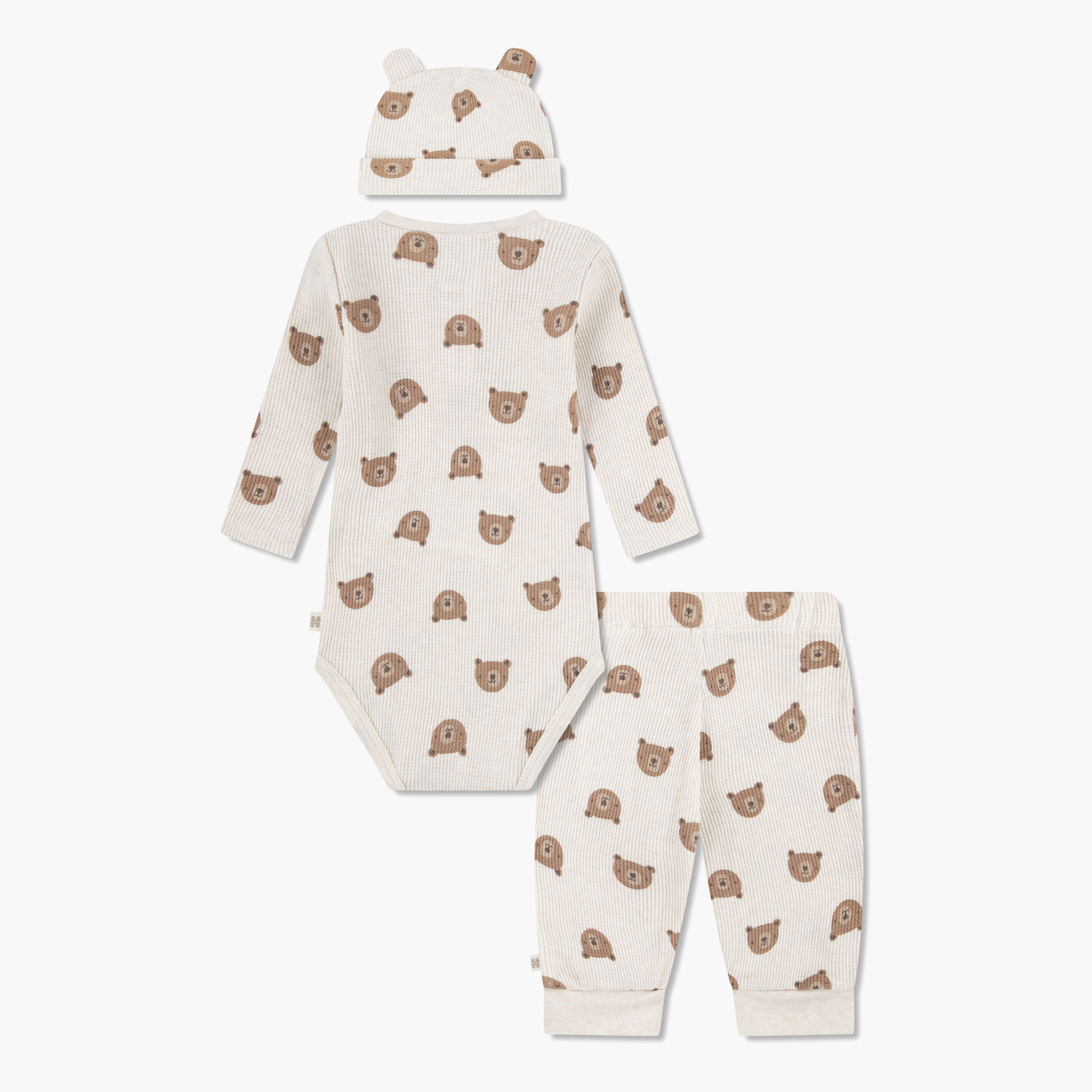 Huggies 3-Piece Printed Long Sleeves Bodysuit, Joggers with Cap-baby-girls-clothing-setsandcoords-image-2