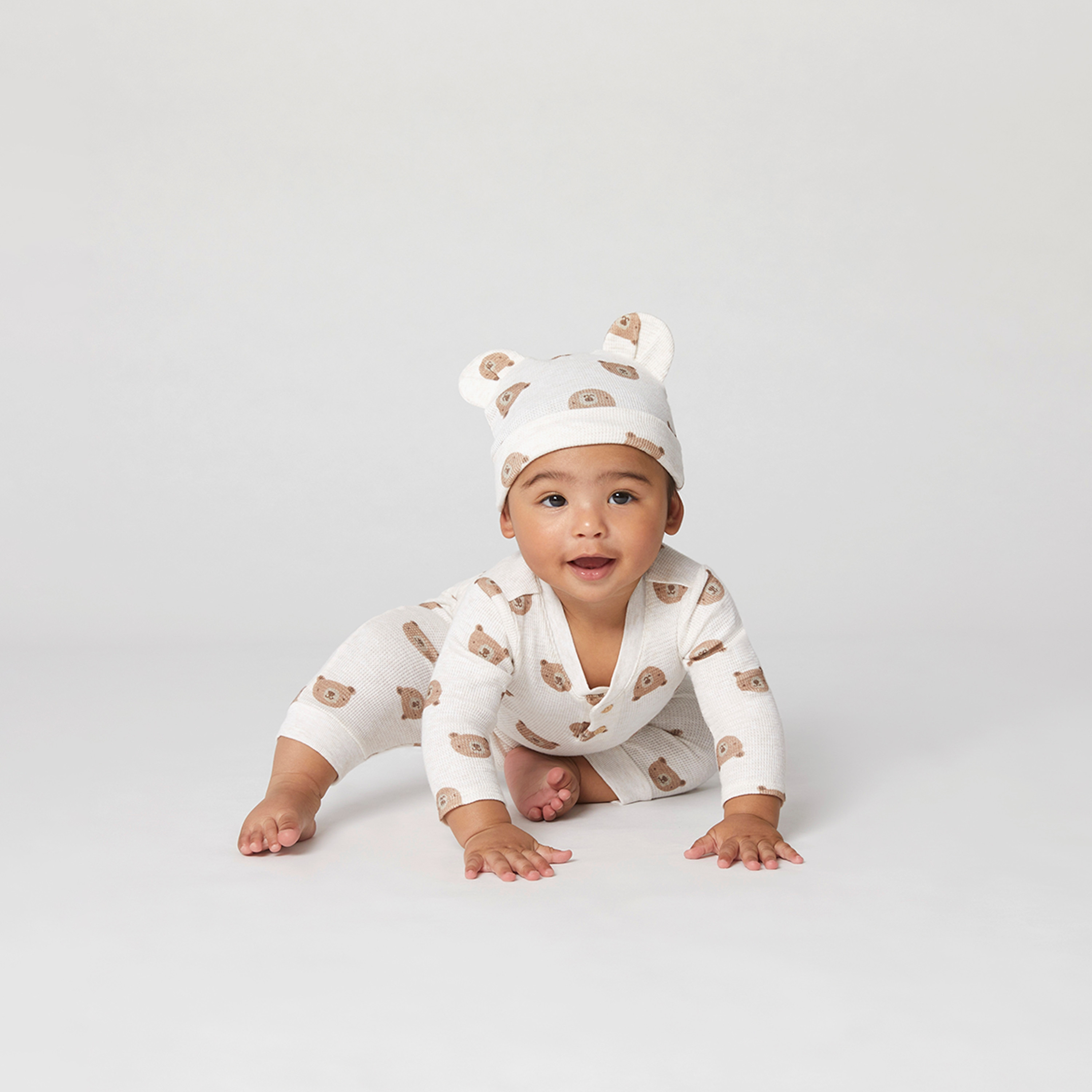 Huggies 3-Piece Printed Long Sleeves Bodysuit, Joggers with Cap-baby-girls-clothing-setsandcoords-image-3