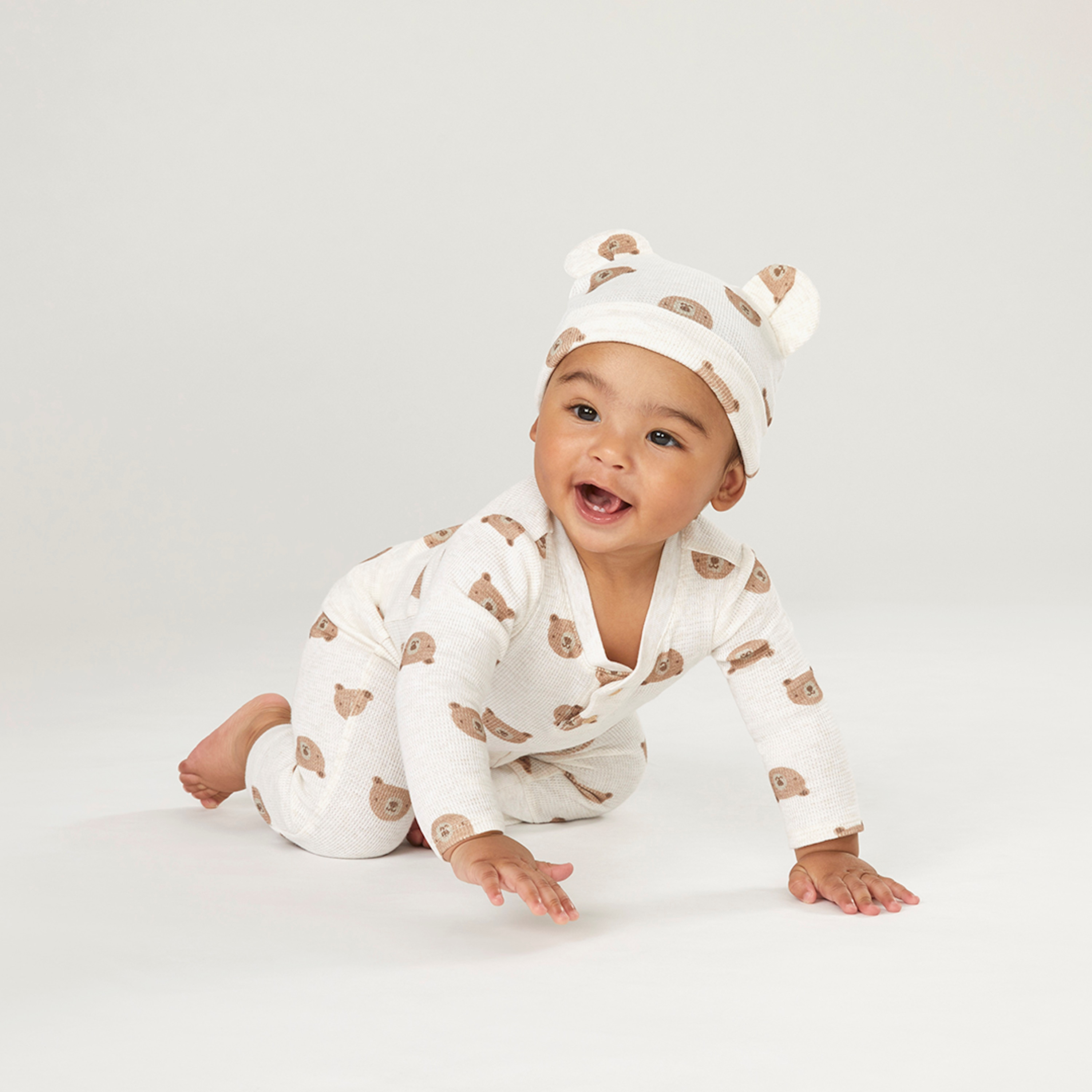 Huggies 3-Piece Printed Long Sleeves Bodysuit, Joggers with Cap-baby-girls-clothing-setsandcoords-image-5