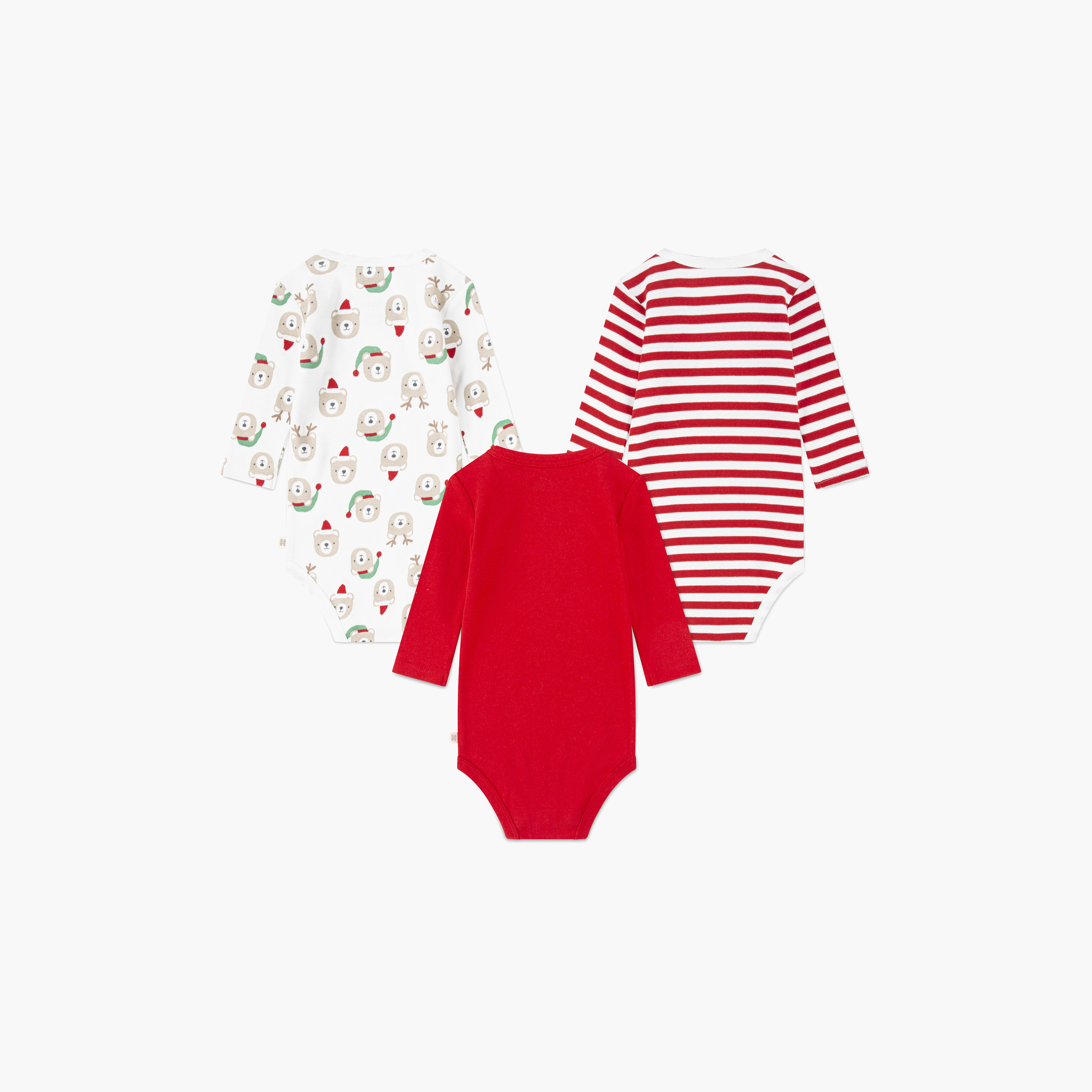 Huggies 3-Piece Solid Long Sleeves Bodysuits-baby-girls-clothing-bodysuits-image-2