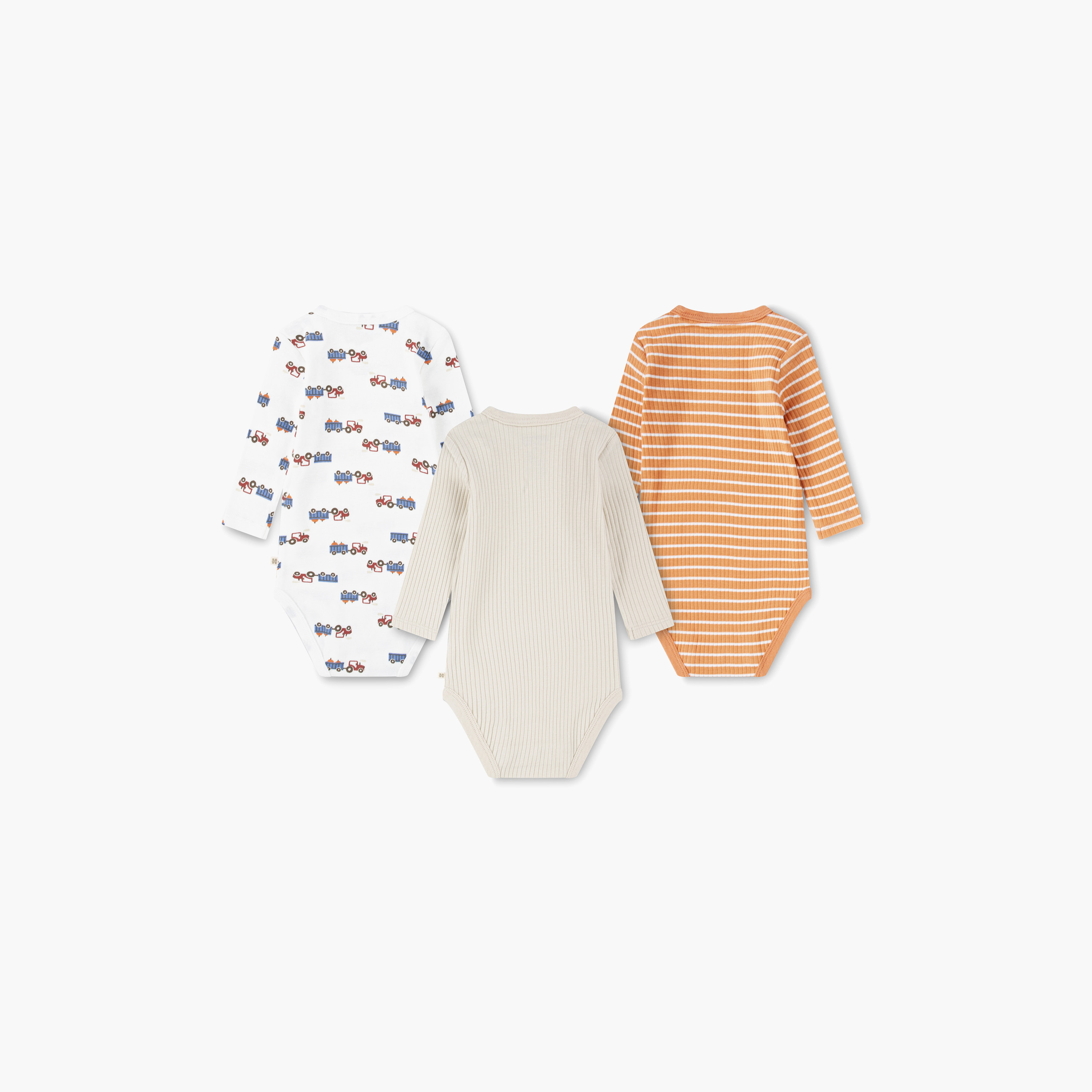 Huggies 3-Piece Printed Long Sleeves Bodysuits-baby-boys-clothing-bodysuits-image-2