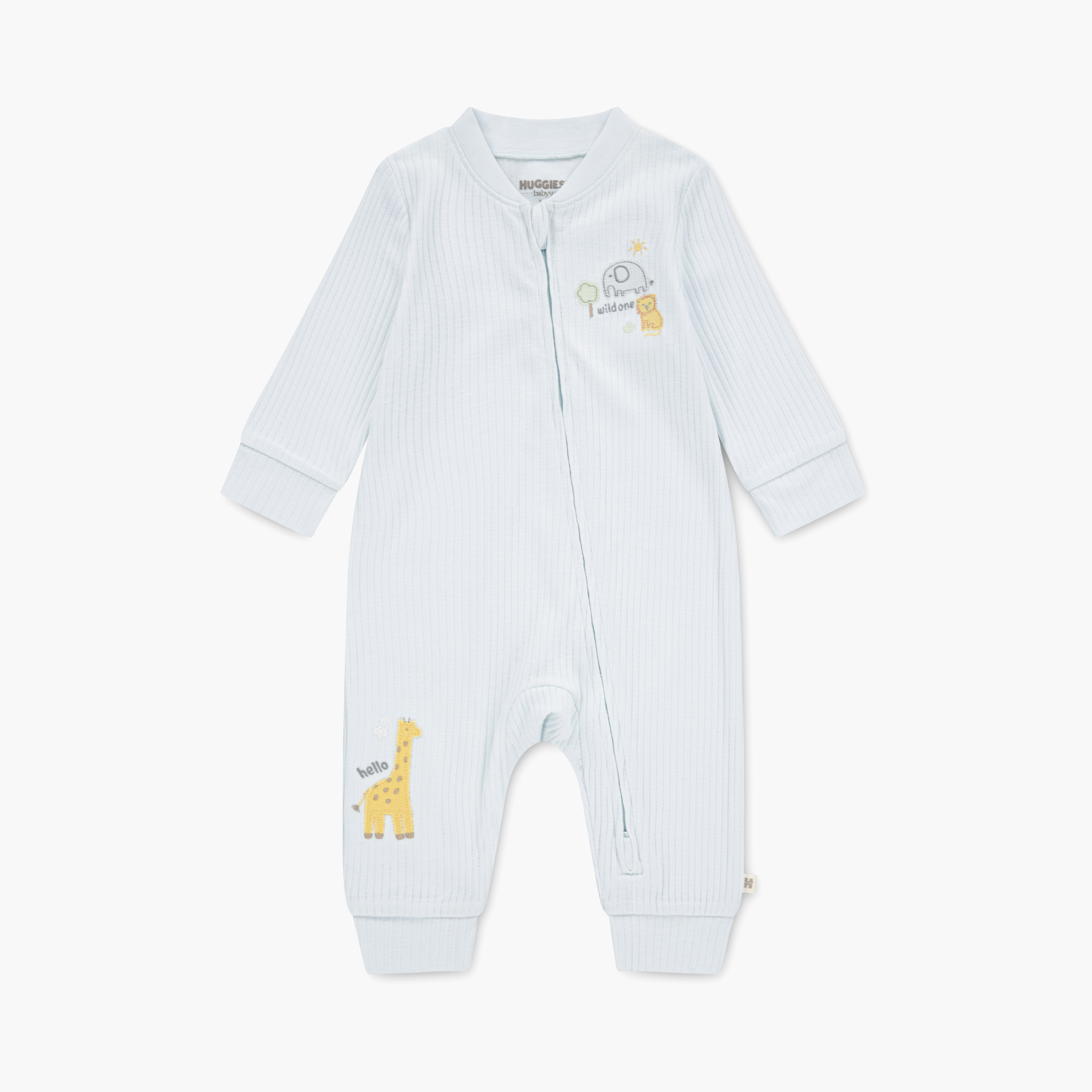 Huggies Solid Long Sleeves Bodysuit-baby-boys-clothing-rompers-image-1