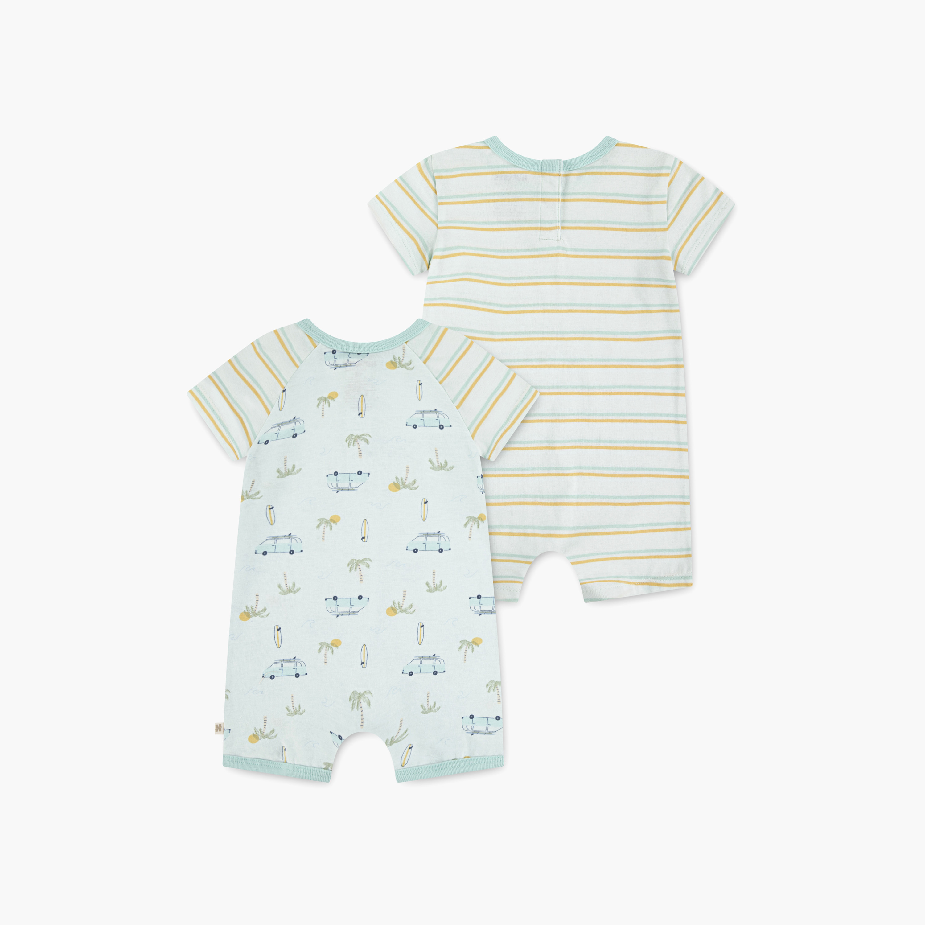 Huggies 2-Piece Floral Printed Short Sleeves Rompers-baby-boys-clothing-rompers-image-2