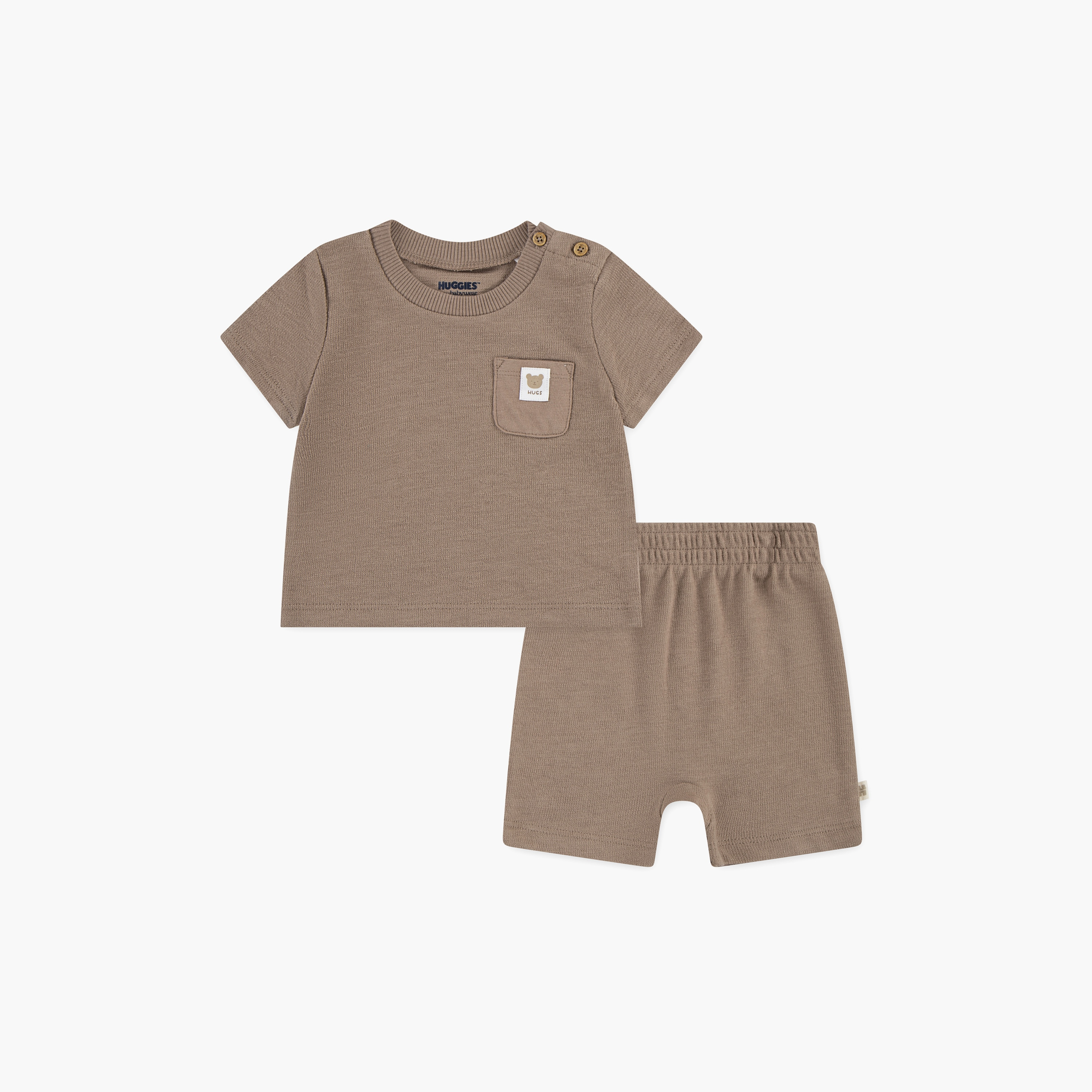 تي شيرت سادة بأكمام قصيرة مع شورت من هاجيز-baby-boys-clothing-setsandcoords-image-1