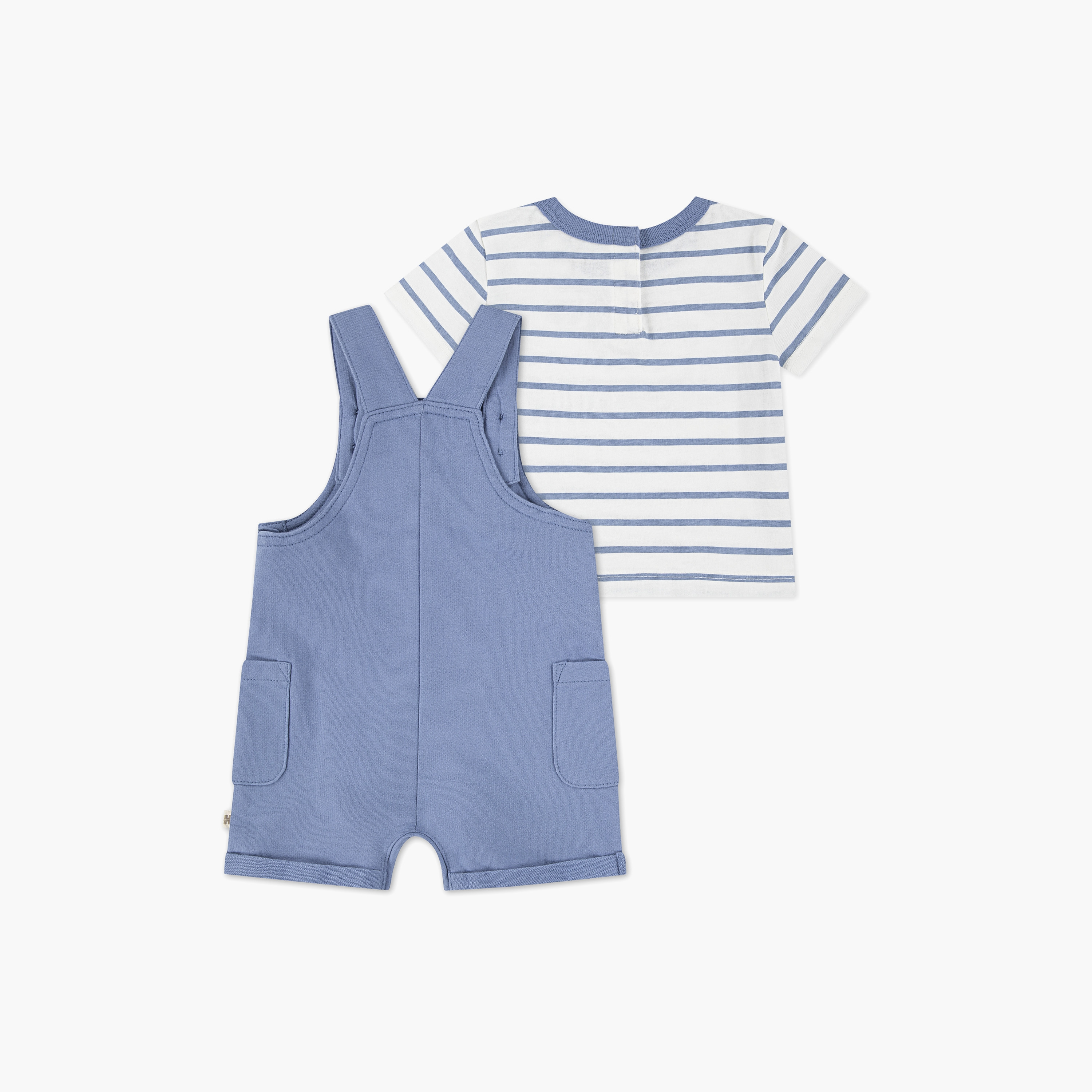 Huggies Printed Short Sleeves Dungaree with T-Shirt-baby-boys-clothing-setsandcoords-image-3