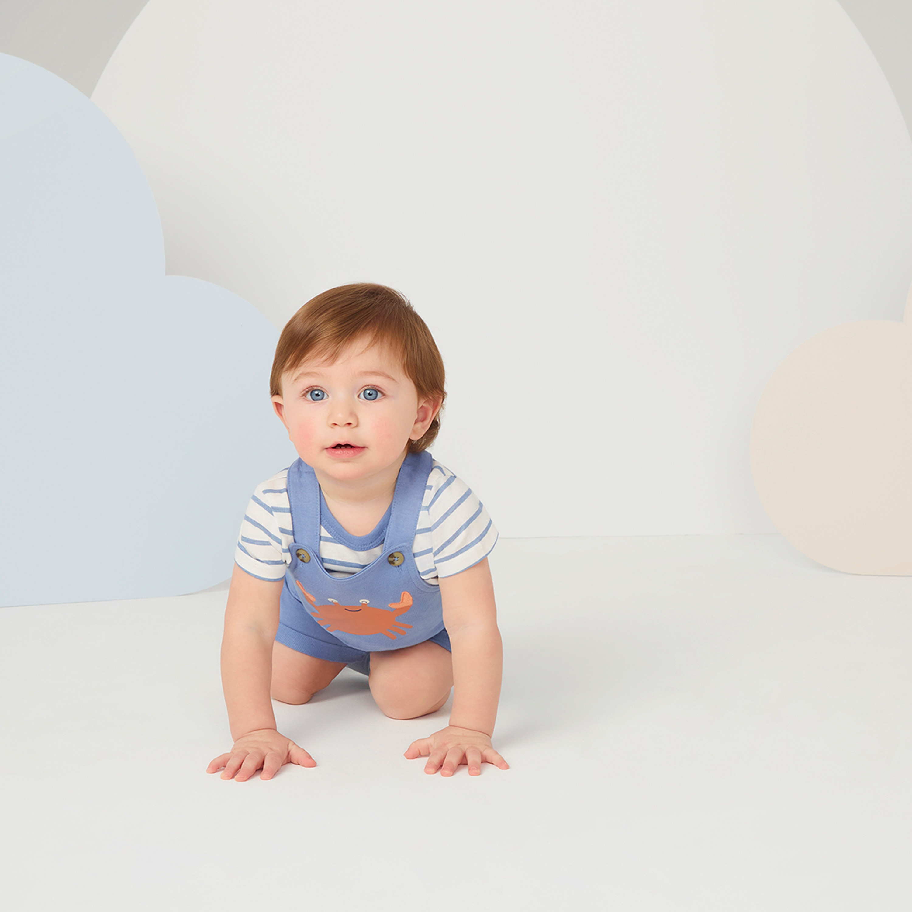 Huggies Printed Short Sleeves Dungaree with T-Shirt-baby-boys-clothing-setsandcoords-image-7