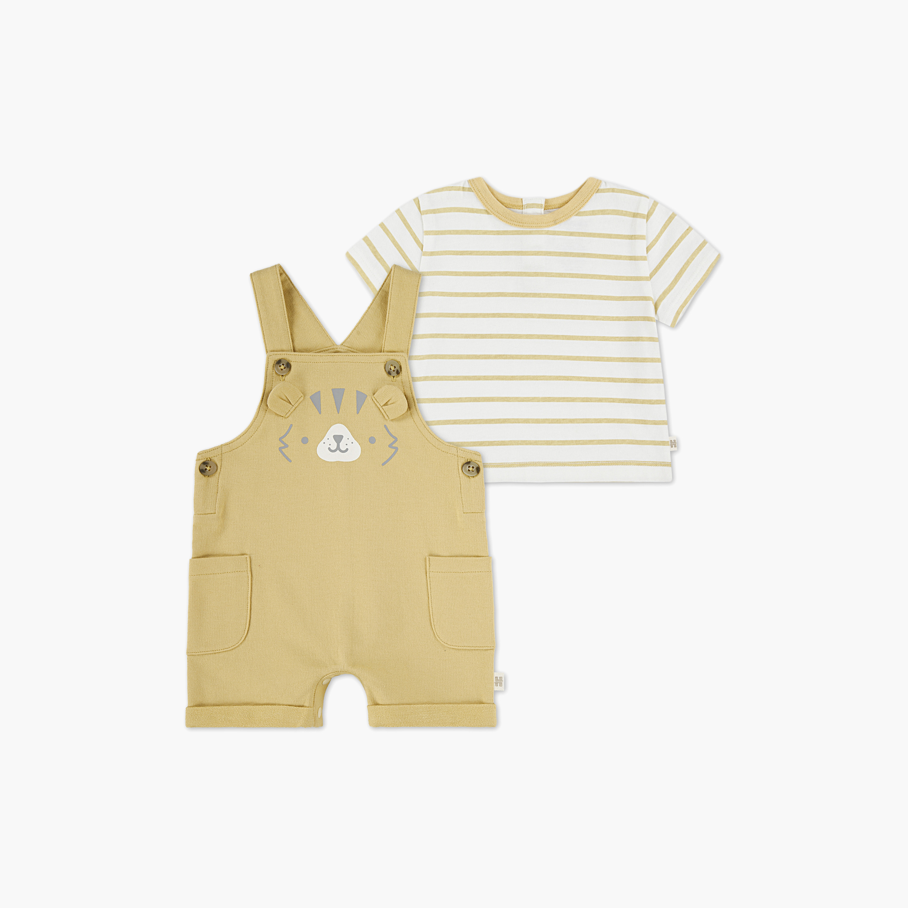دنغري بأكمام قصيرة وبطبعات مع تي شيرت من هاجيز-baby-boys-clothing-setsandcoords-image-1