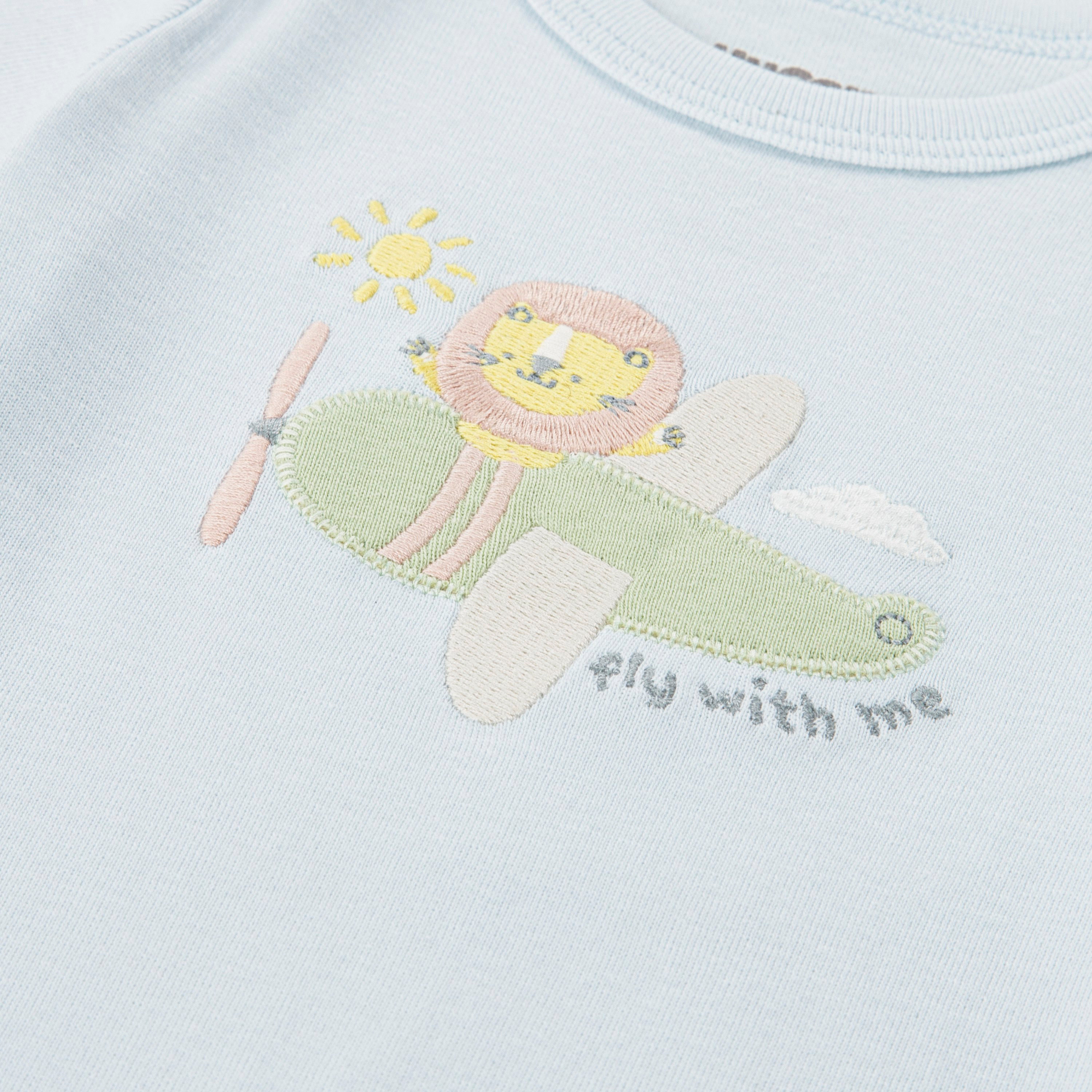 Huggies 3-Piece Printed Short Sleeves Bodysuit, Joggers with Cap-baby-boys-clothing-setsandcoords-image-4
