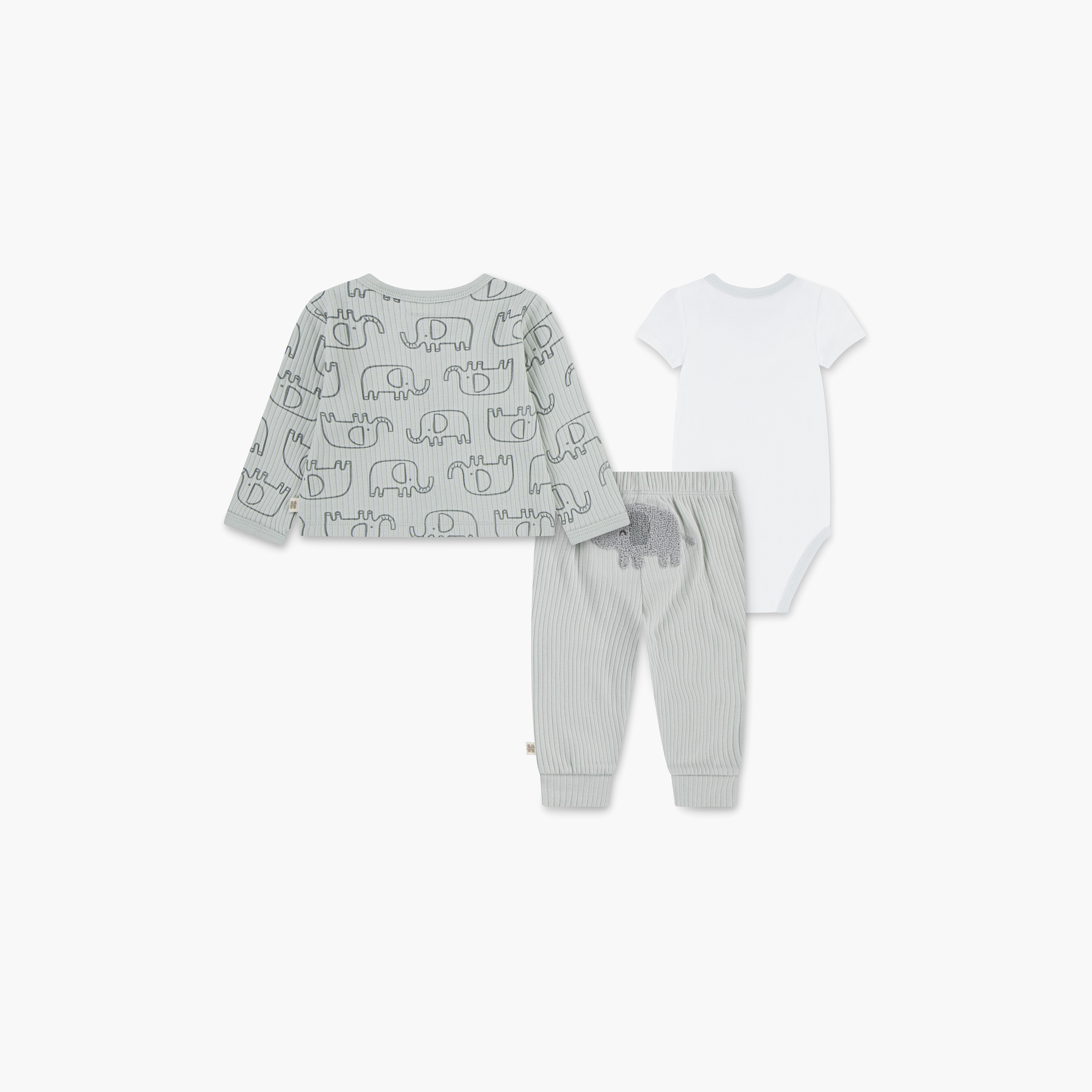 Huggies Printed Long Sleeves Bodysuit, Top with Joggers-baby-boys-clothing-setsandcoords-image-2