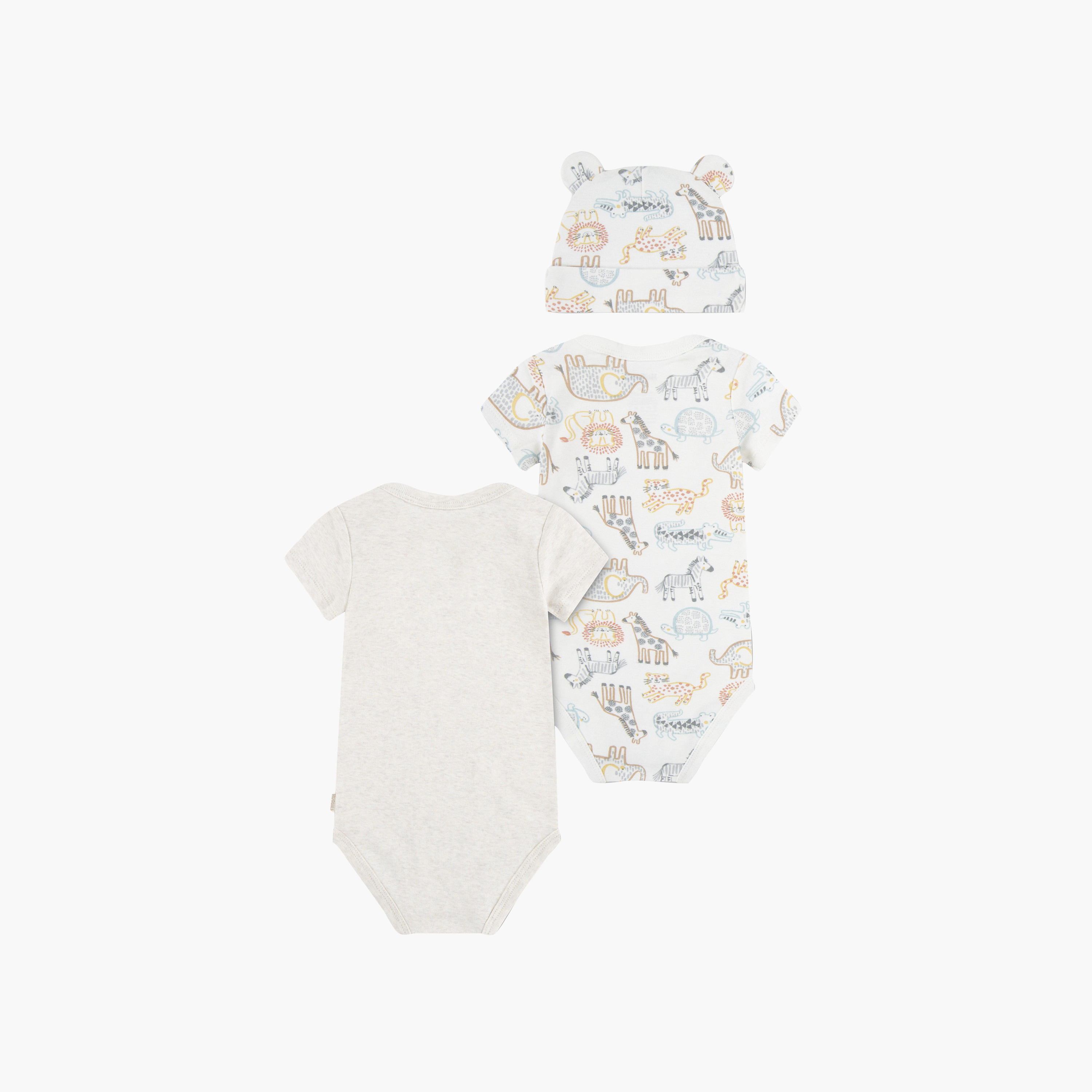 Huggies 2-Piece Short Sleeves Embroidered Bodysuits with Cap-baby-boys-clothing-bodysuits-image-2