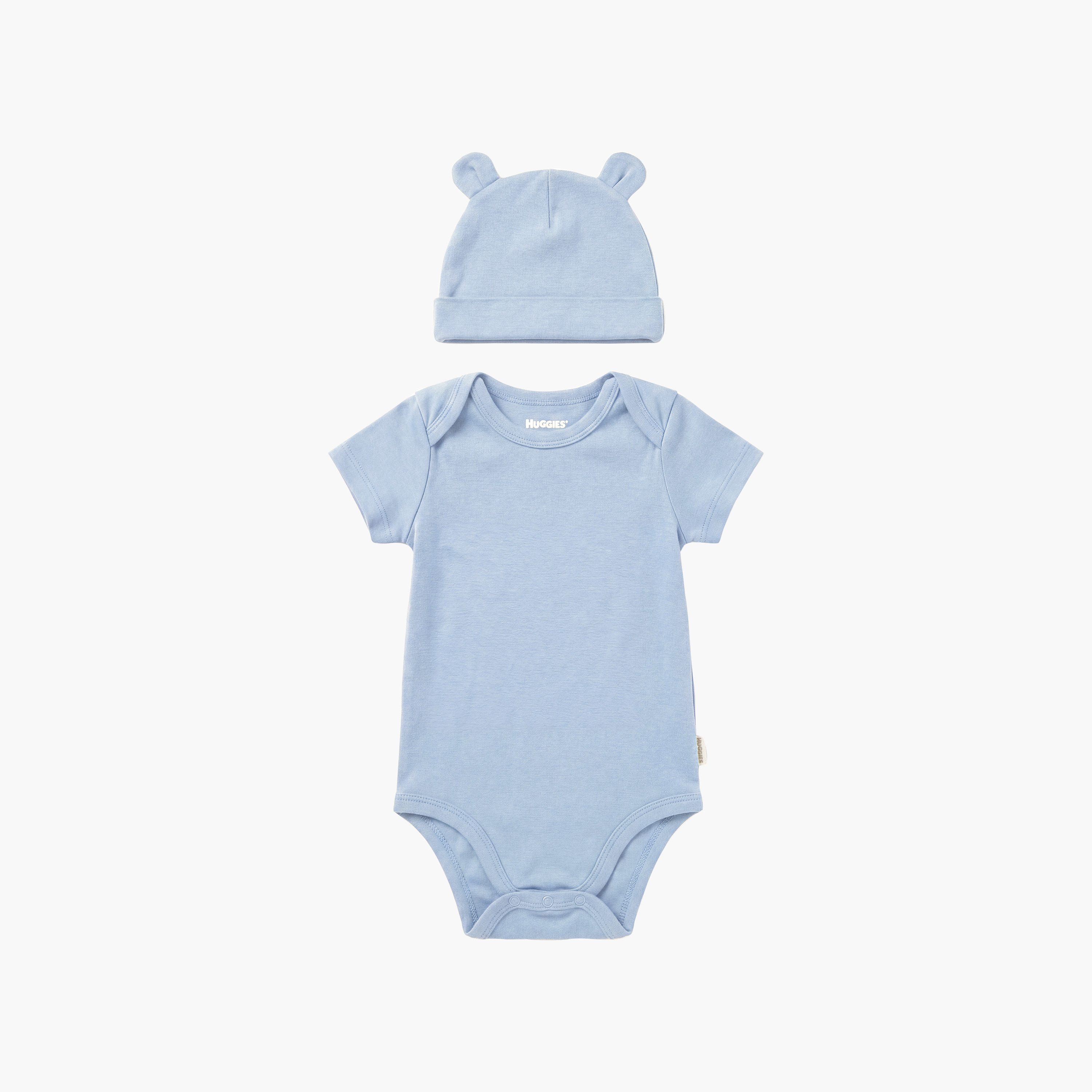 Huggies 2-Piece Short Sleeves Embroidered Bodysuits with Cap-baby-boys-clothing-bodysuits-image-3
