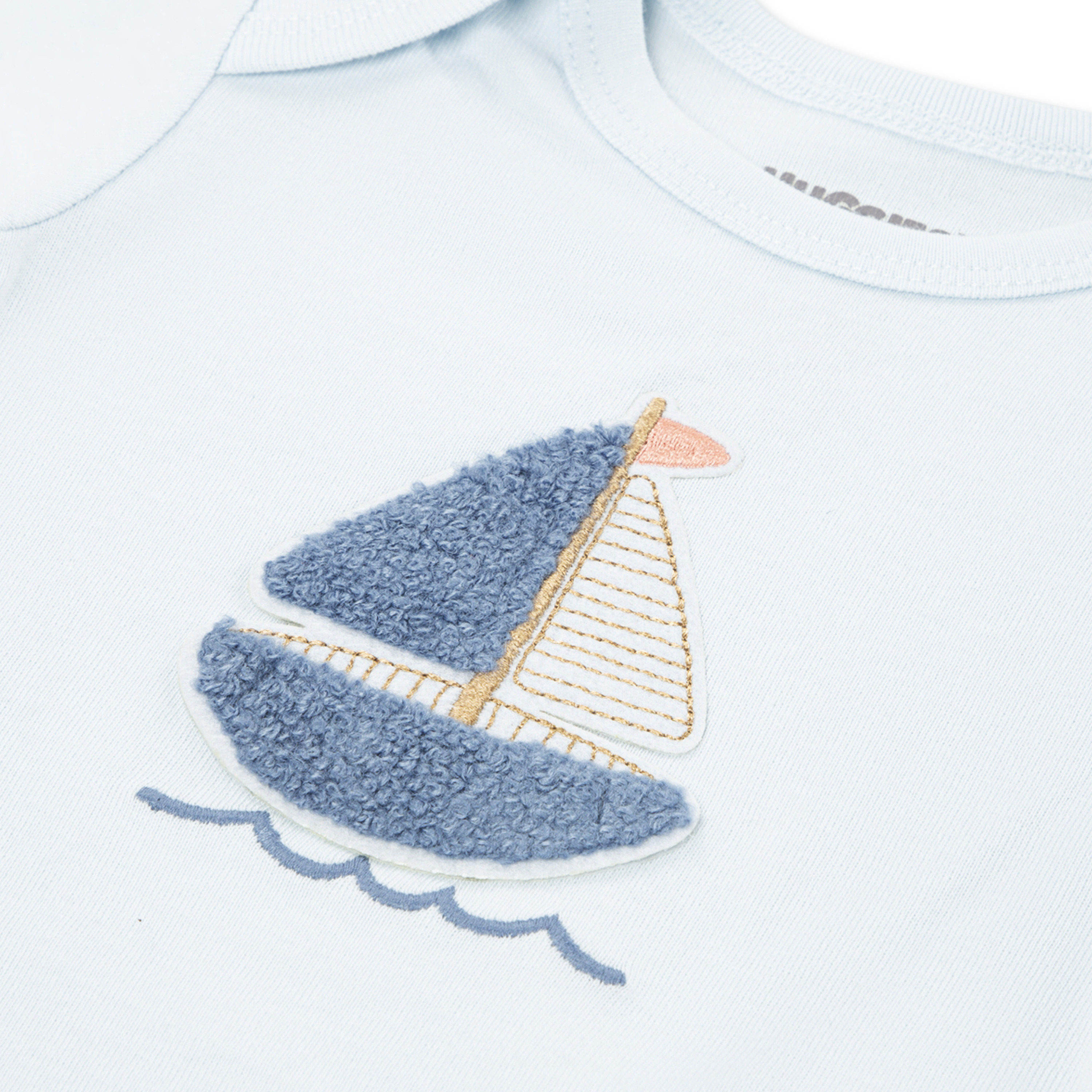 طقم بودي سوت مطرز مع قبعة بأكمام قصيرة، قطعتين من هجيز-baby-boys-clothing-bodysuits-image-7