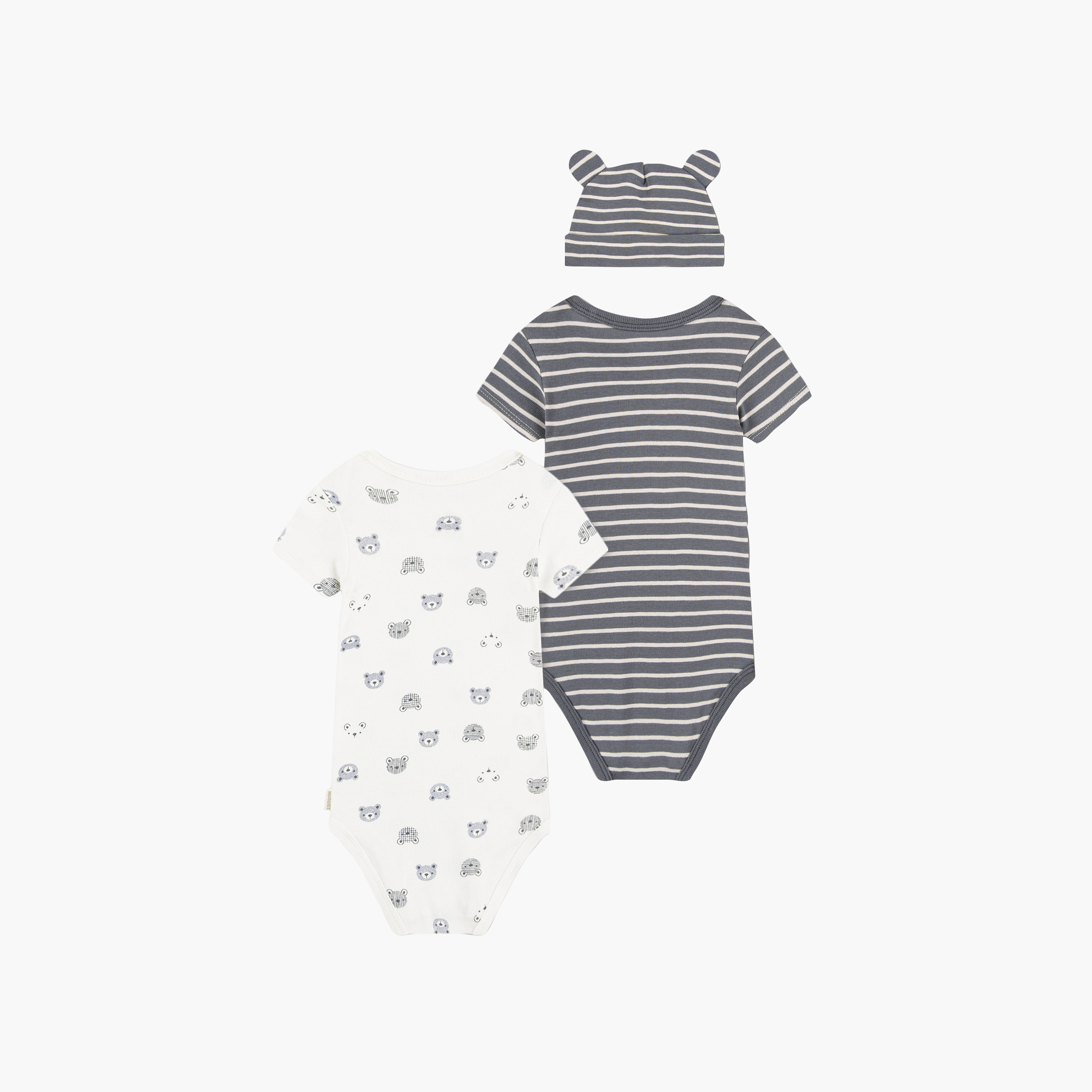 Huggies 2-Piece Short Sleeves Embroidered Bodysuits with Cap-baby-boys-clothing-bodysuits-image-2