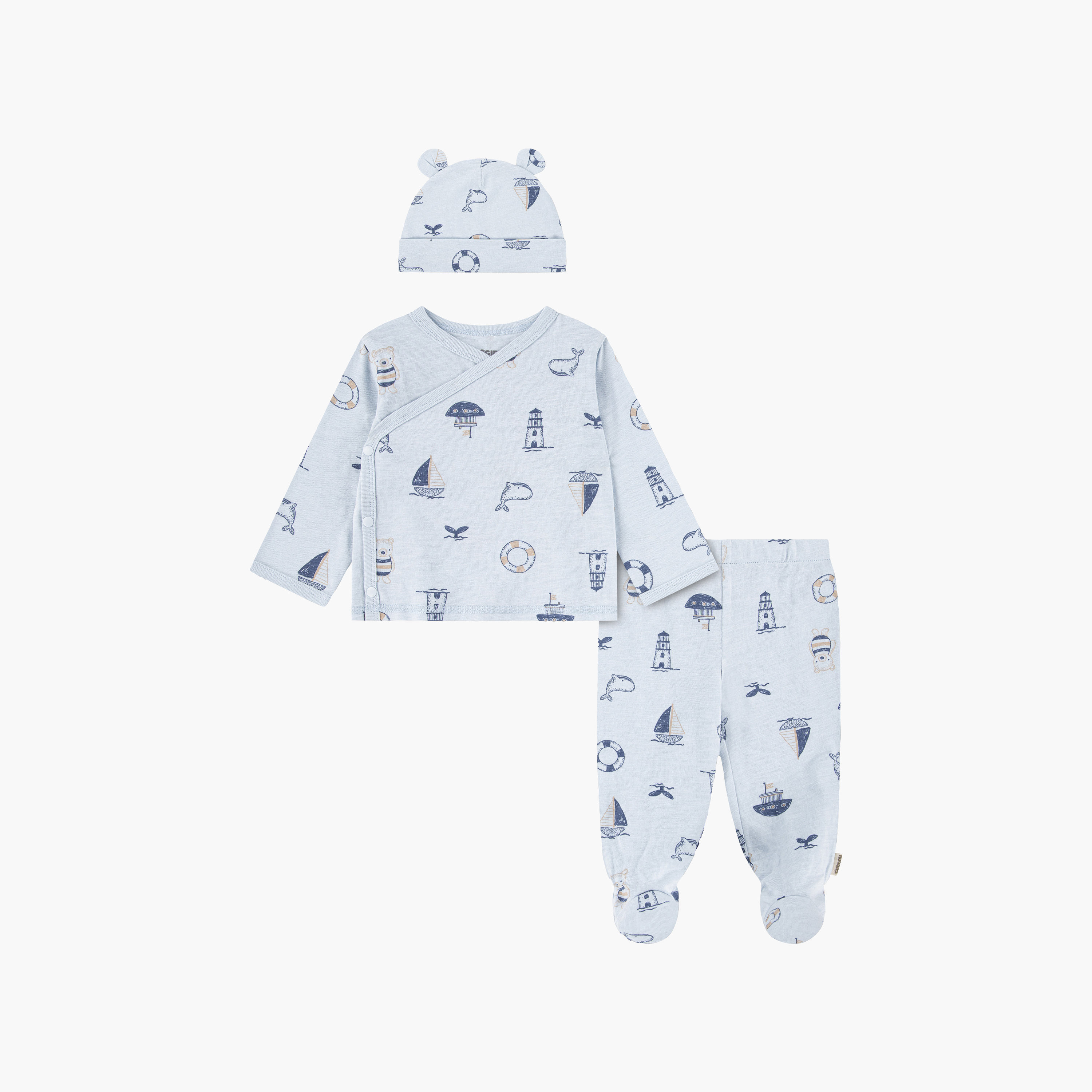 Huggies Long Sleeves Printed Top & Pants Set with Cap-boys-clothing-setsandcoords-image-1