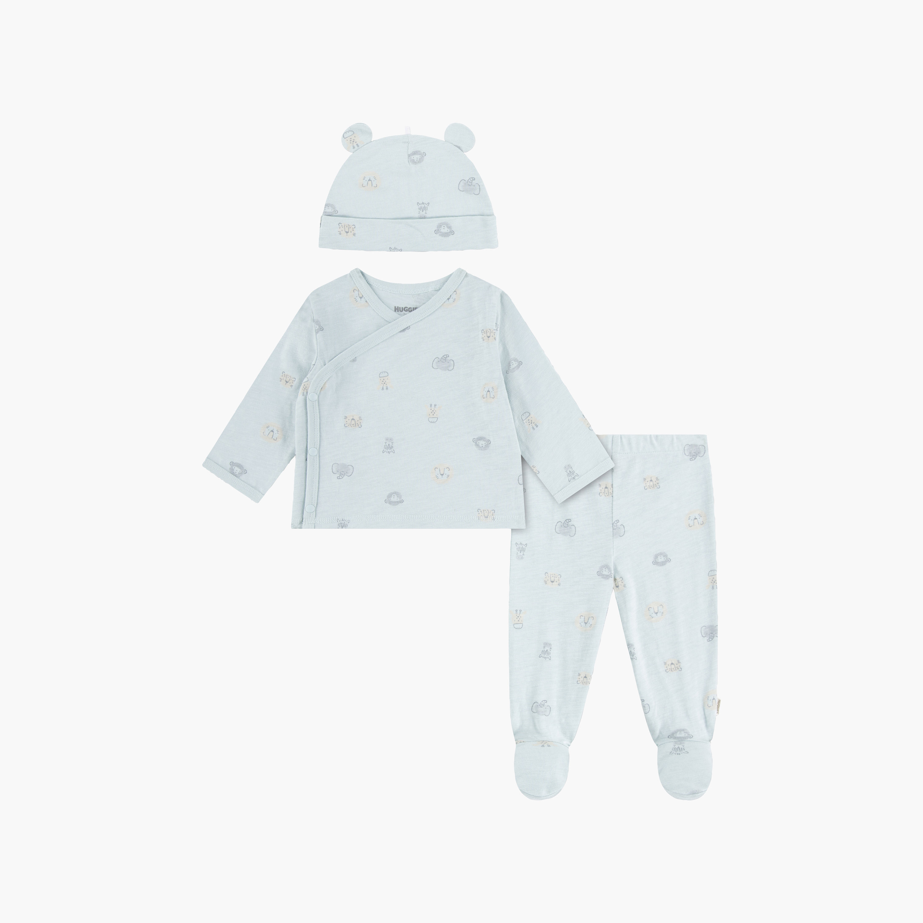 Huggies Long Sleeves Printed Top & Pants Set with Cap-boys-clothing-setsandcoords-image-1