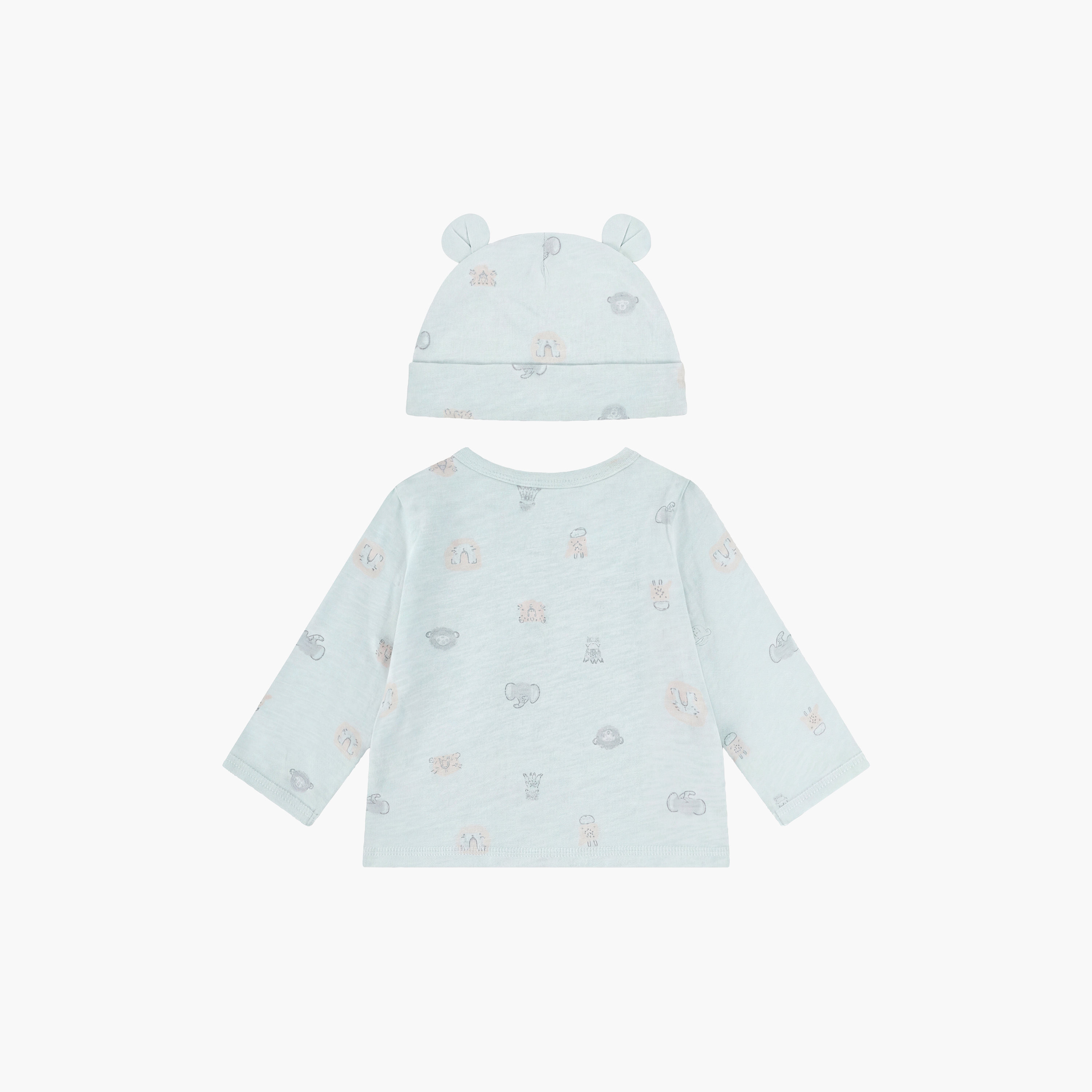 Huggies Long Sleeves Printed Top & Pants Set with Cap-boys-clothing-setsandcoords-image-4
