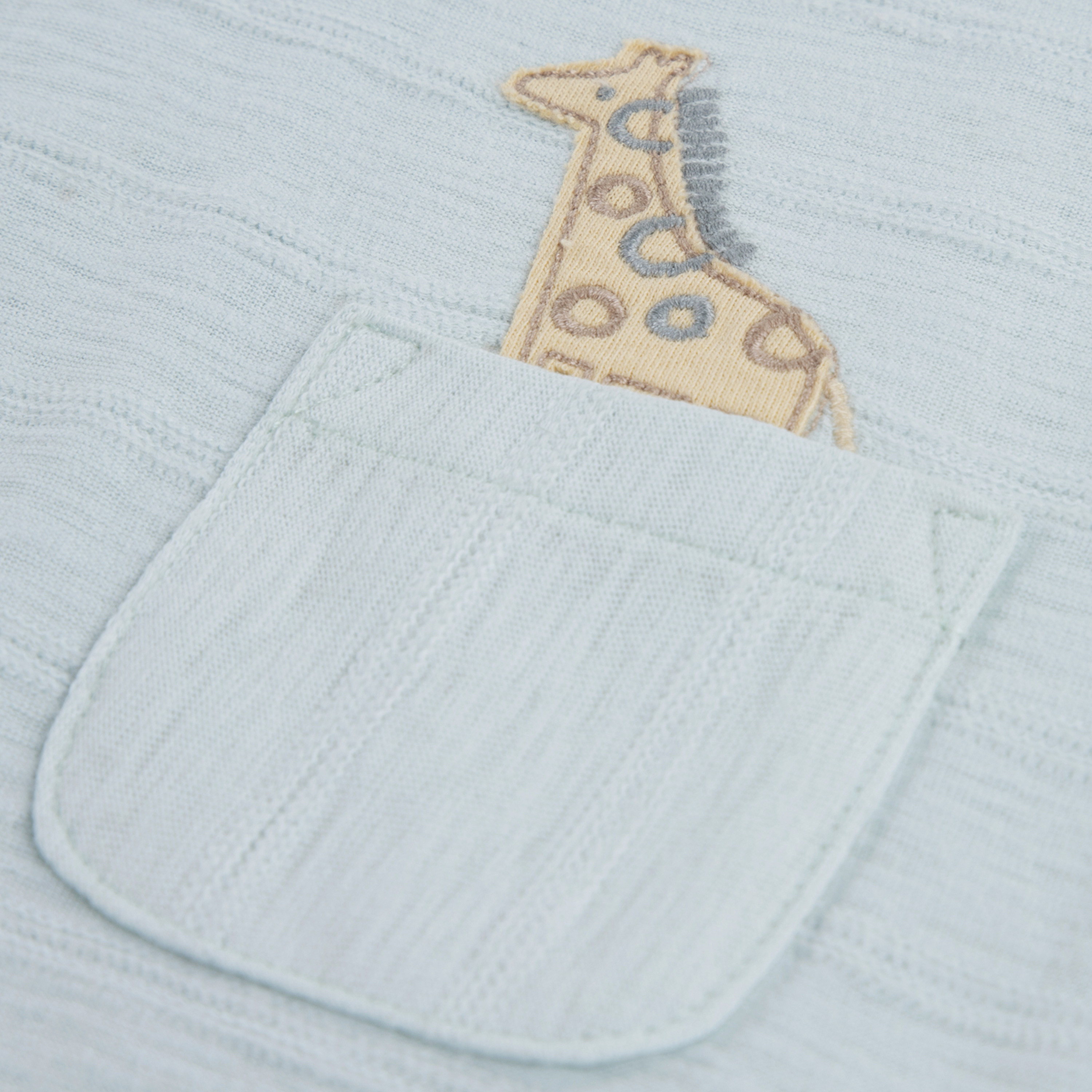 رومبر بأزرار وأكمام طويلة مع تطريز زيبرا من هجيز-baby-boys-clothing-rompers-image-3