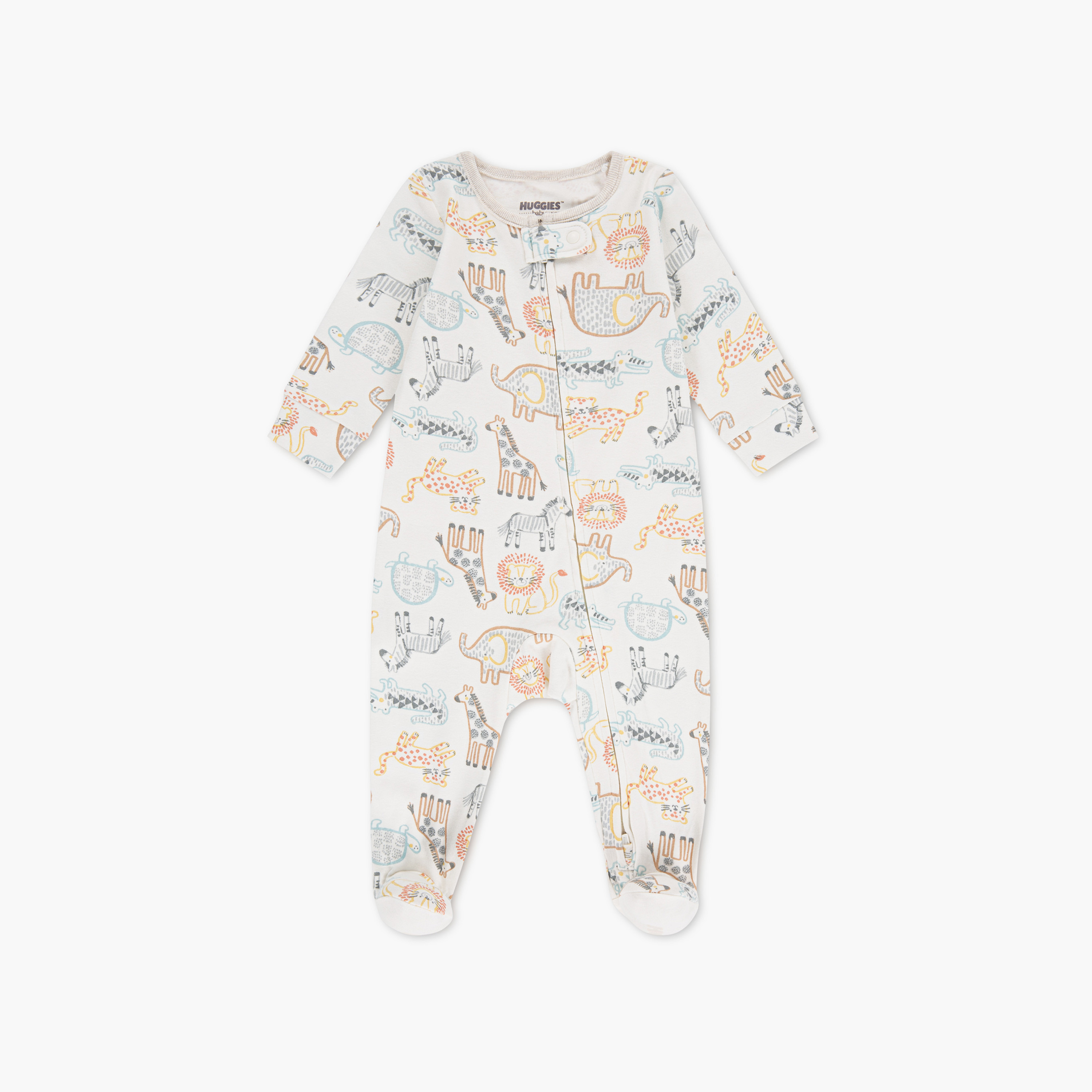 ملابس نوم (سليب سوت) بأكمام طويلة وطبعة حيوانات من هجيز-baby-boys-clothing-nightwear-sleepsuits-image-1