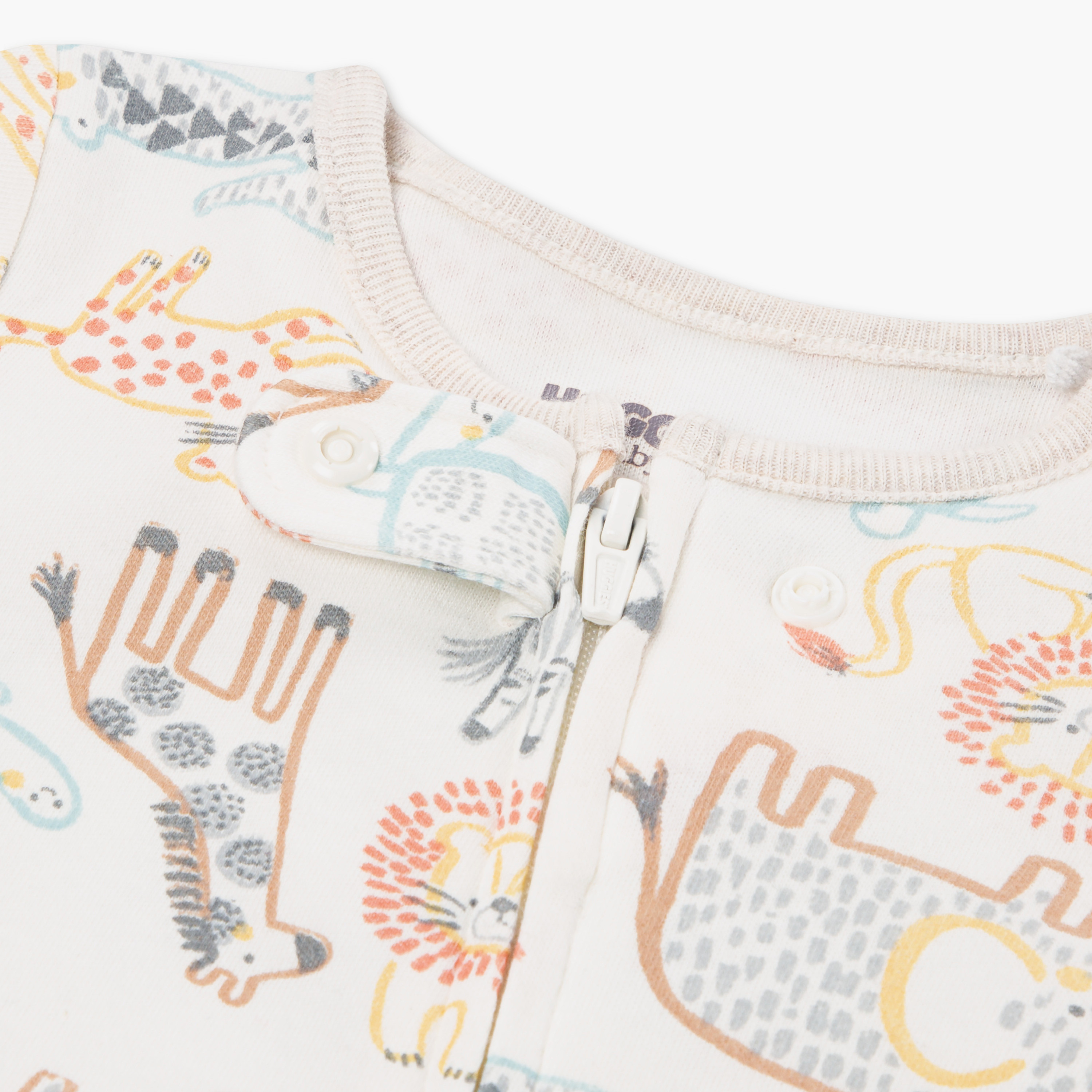 ملابس نوم (سليب سوت) بأكمام طويلة وطبعة حيوانات من هجيز-baby-boys-clothing-nightwear-sleepsuits-image-3