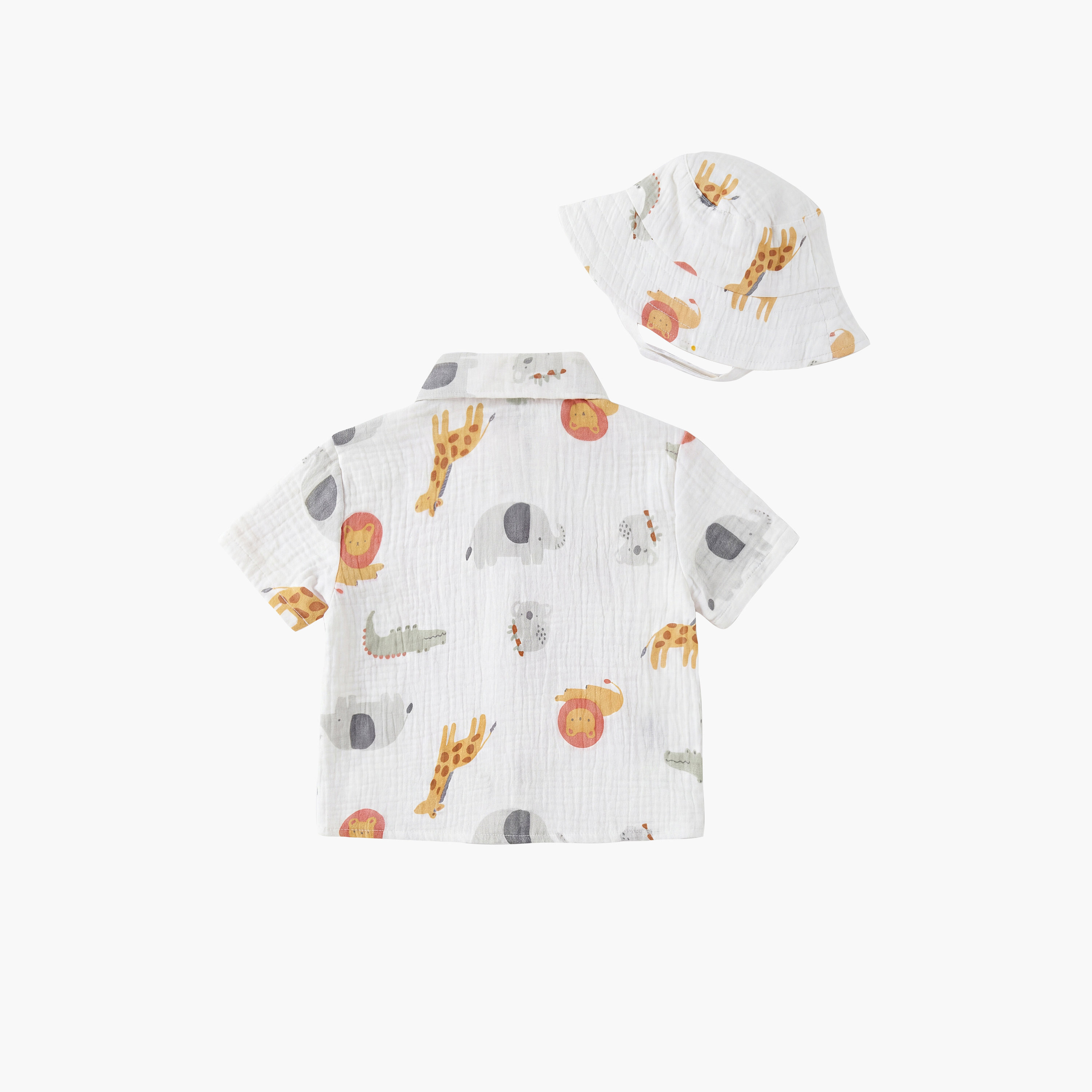 Huggies Short Sleeves Printed Shirt & Shorts Set with Cap-baby-boys-clothing-setsandcoords-image-4