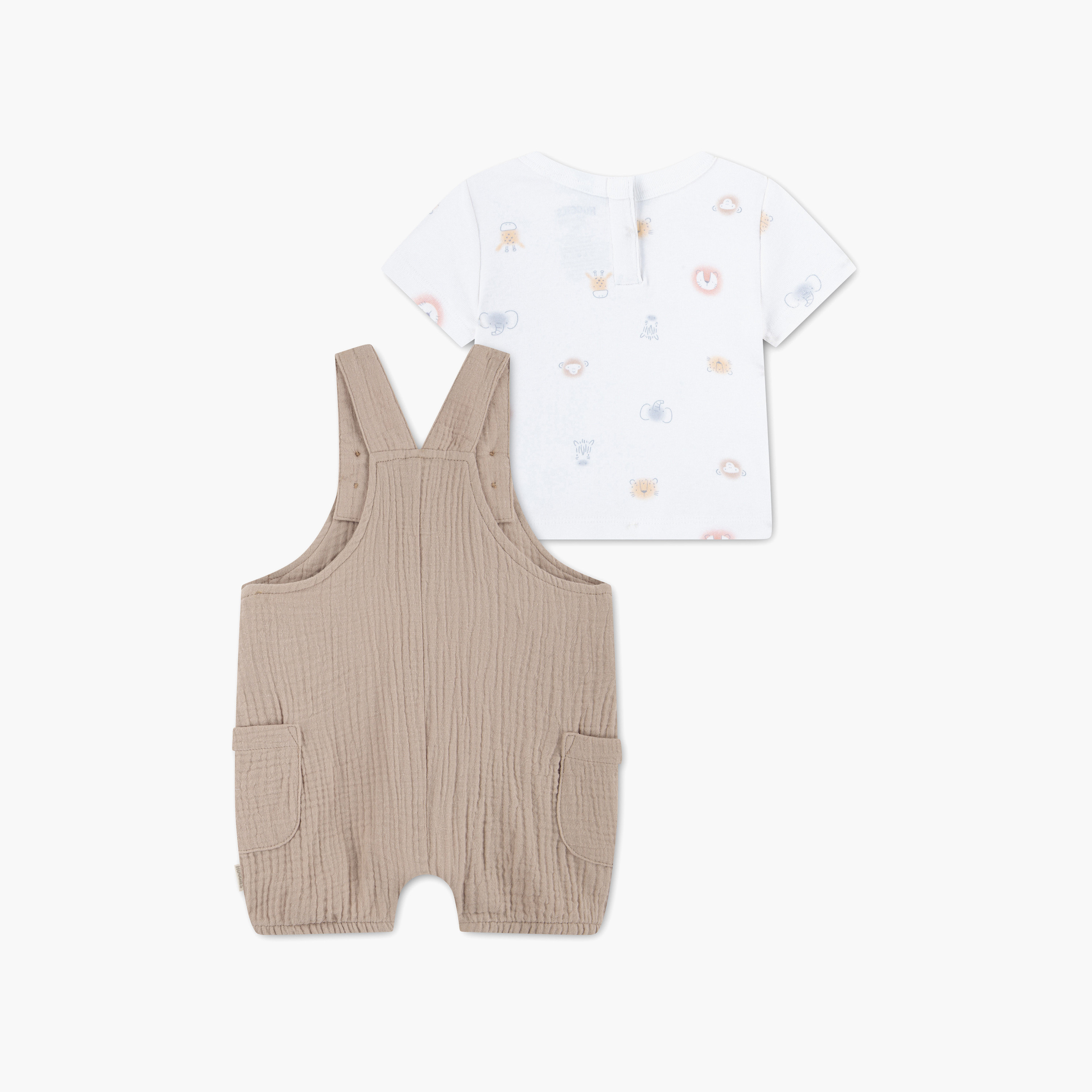 طقم تيشيرت مطبوع وسالوبيت (دنغري) بأكمام قصيرة من هجيز-baby-boys-clothing-setsandcoords-image-2