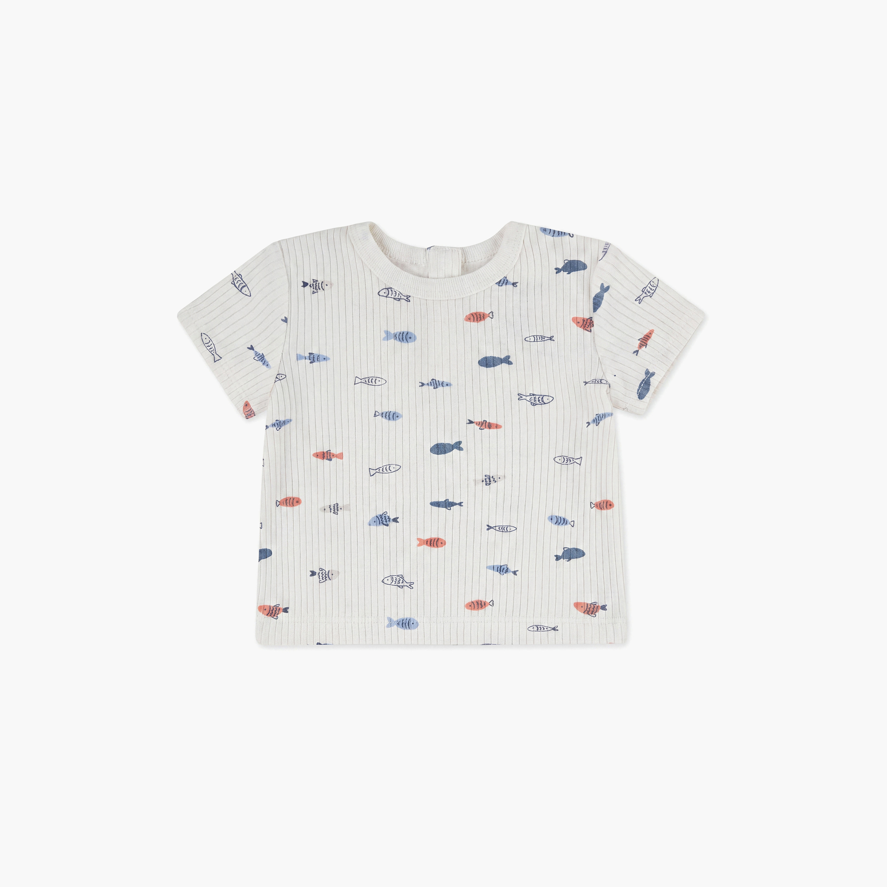 Huggies Short Sleeves Striped T-Shirt & Dungaree Set-baby-boys-clothing-setsandcoords-image-3