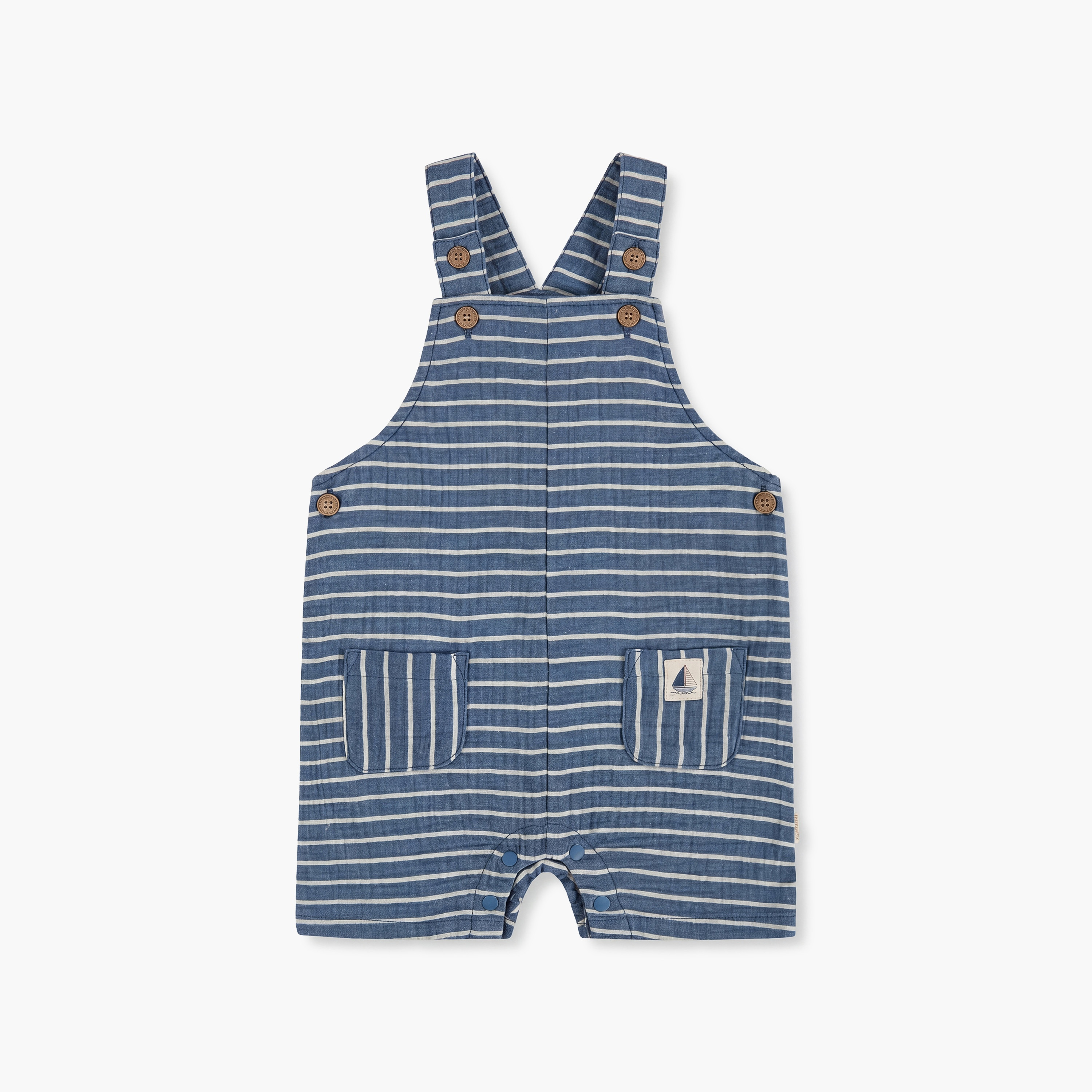 Huggies Short Sleeves Striped T-Shirt & Dungaree Set-baby-boys-clothing-setsandcoords-image-6
